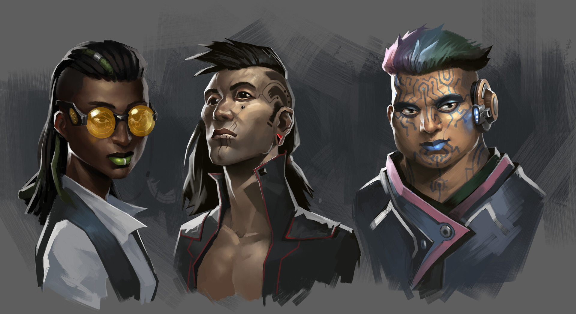Wallpaper #1xn_Fo8BtGB6xQ78bW6H13 Artstation Cyberpunk Portraits Lineup