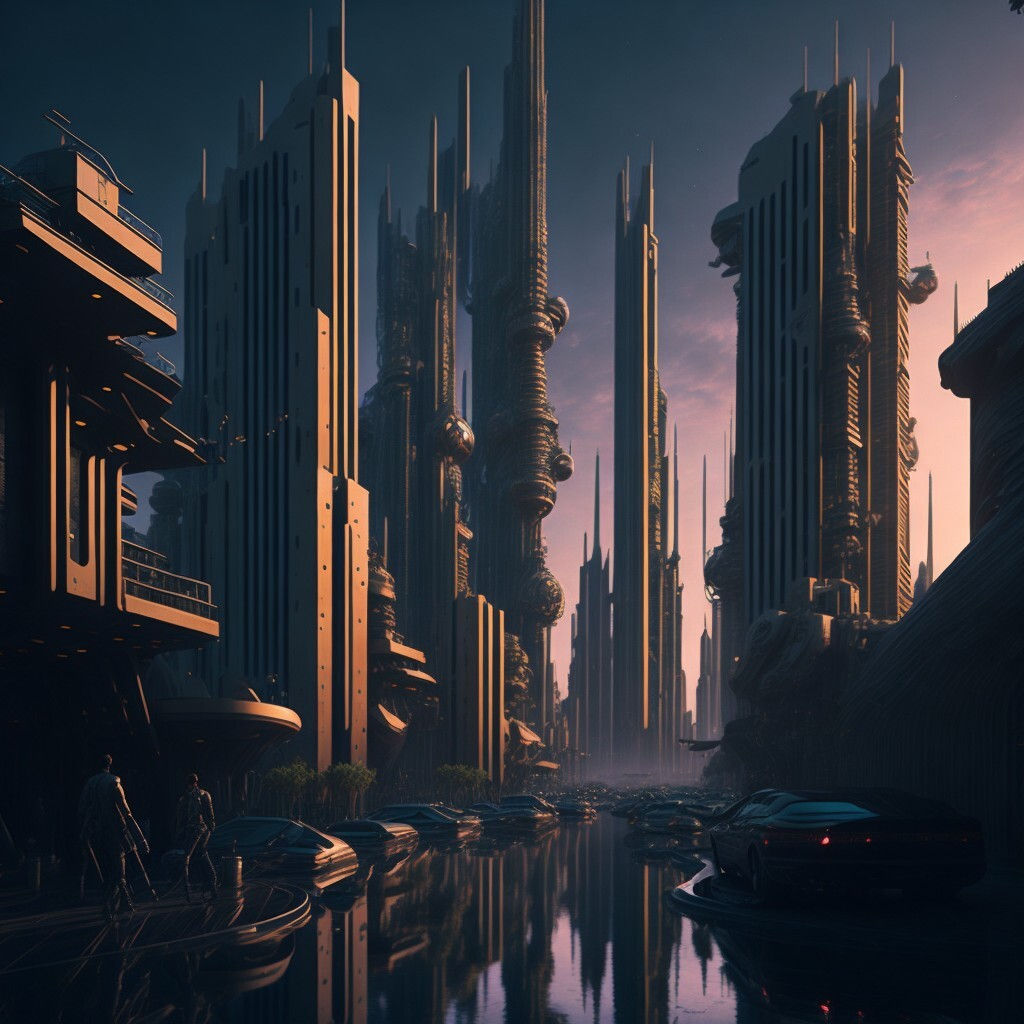 Wallpaper #_H1O8I4Bnwiau_P6ngVG46 Aistation Sci Fi City Las Vegas Postcyberpunk Neocyberpunk