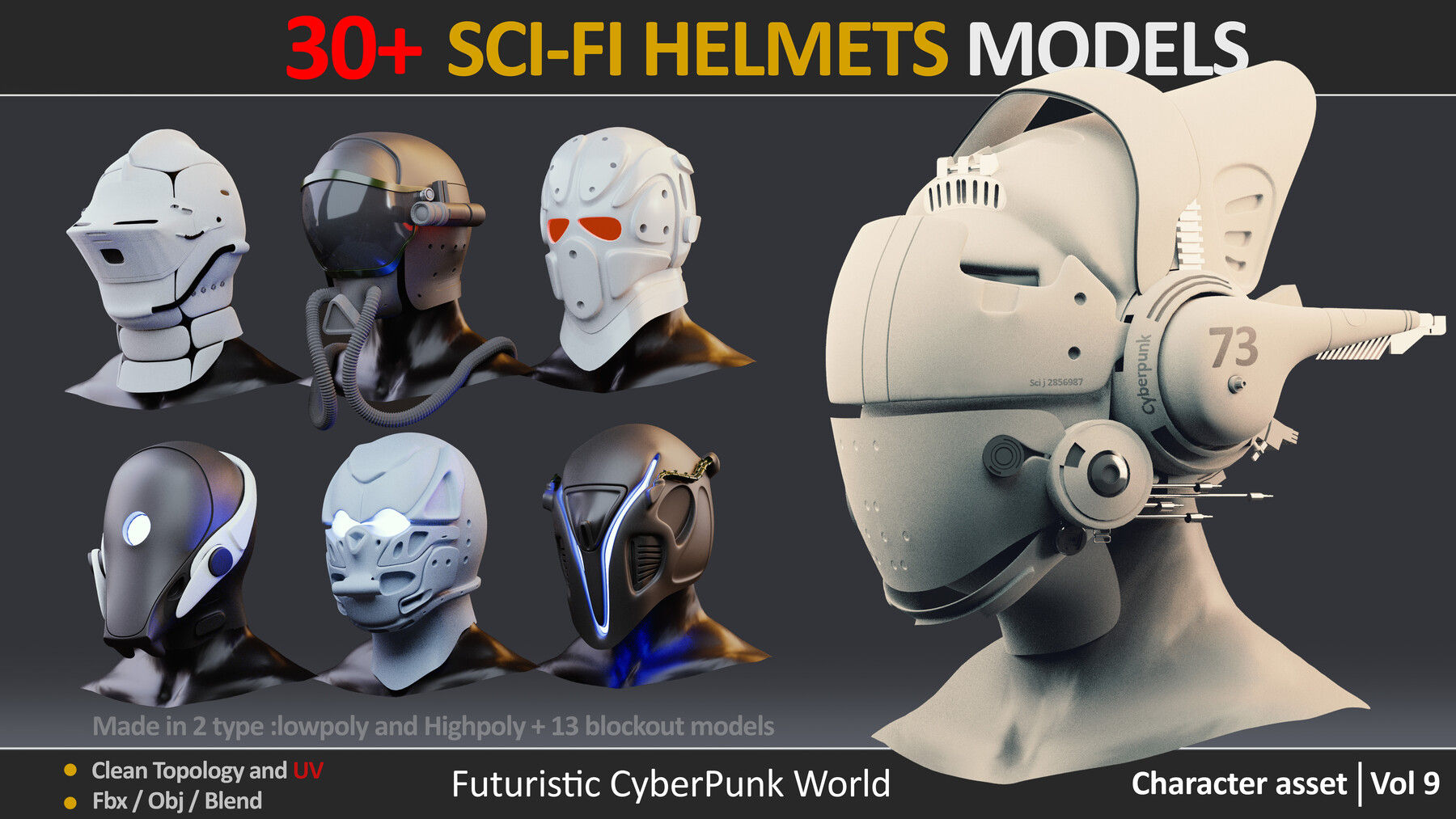 Wallpaper #fz9aPJMBLiIJ4c9OJZHX261 Artstation 30 Sci Fi Helmet Models with Uvs Vol 9 Game Assets