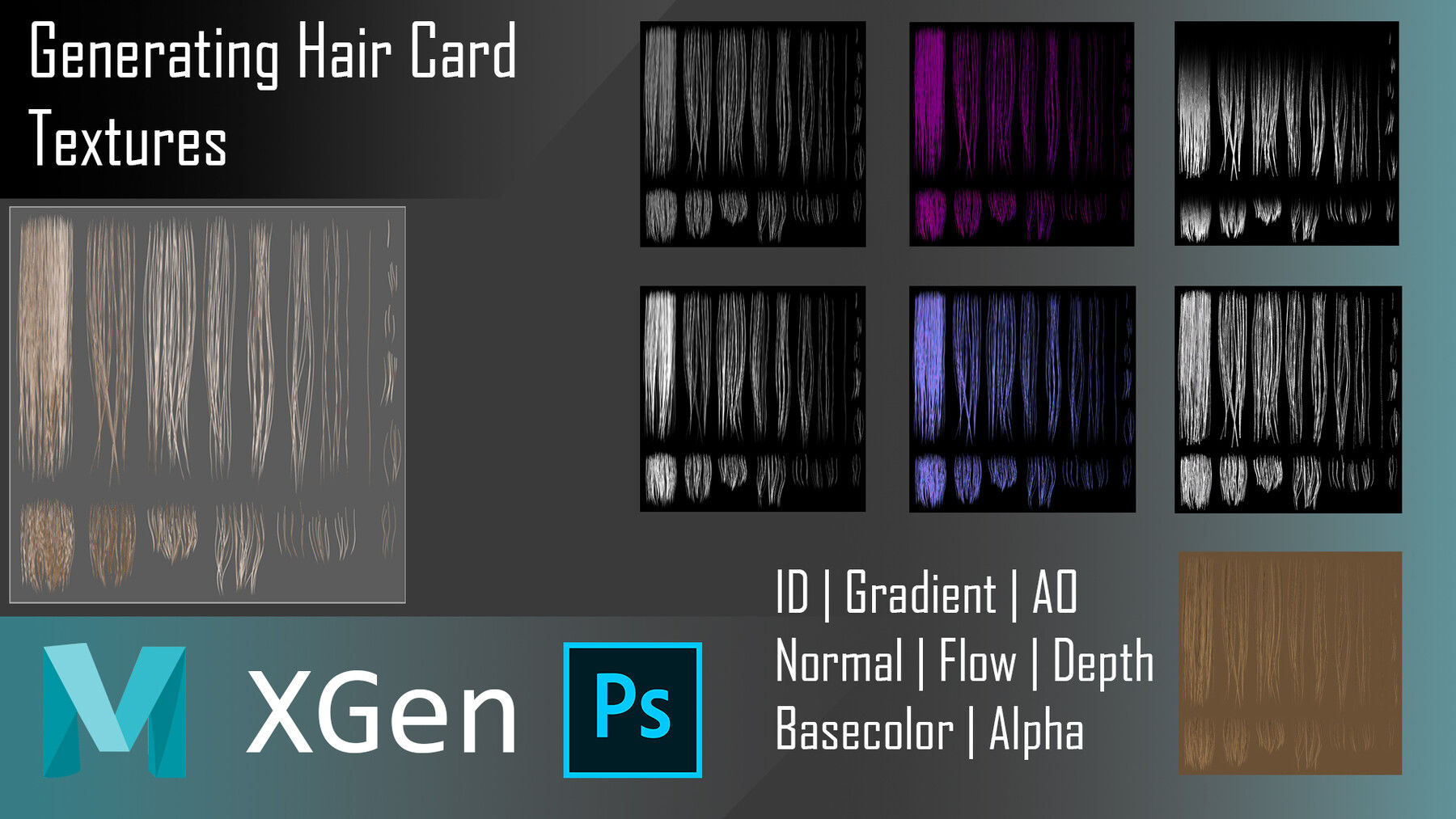 Wallpaper #wnfOJZMB-pgBXx60tp_N323 Artstation Generating Hair Card Textures Maya Xgen Arnold