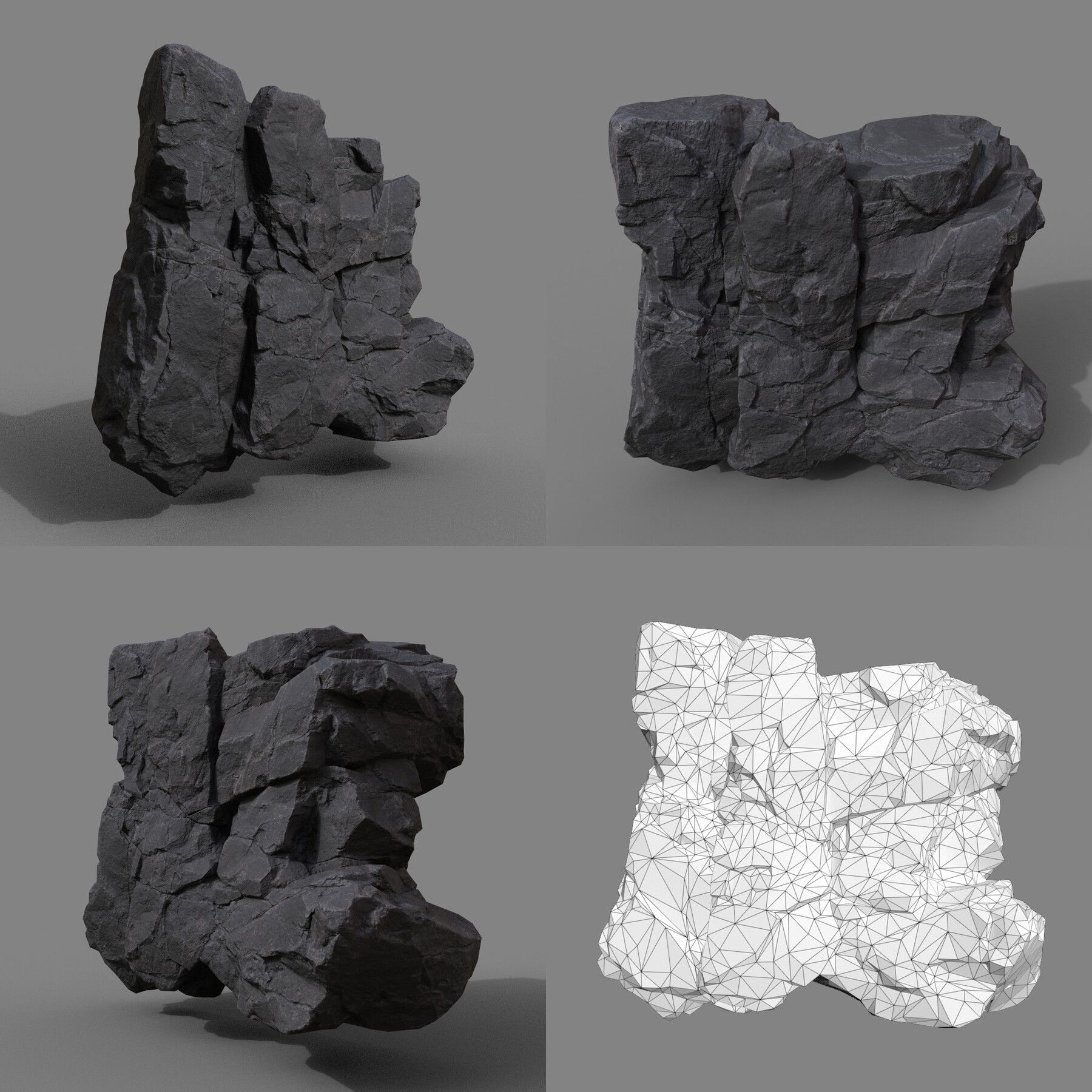 Wallpaper #6FMrNZMBYjRkjcHs2Ogk18 Artstation Low Poly Black Cliff Face 221208 Ultra HD 16k Texture