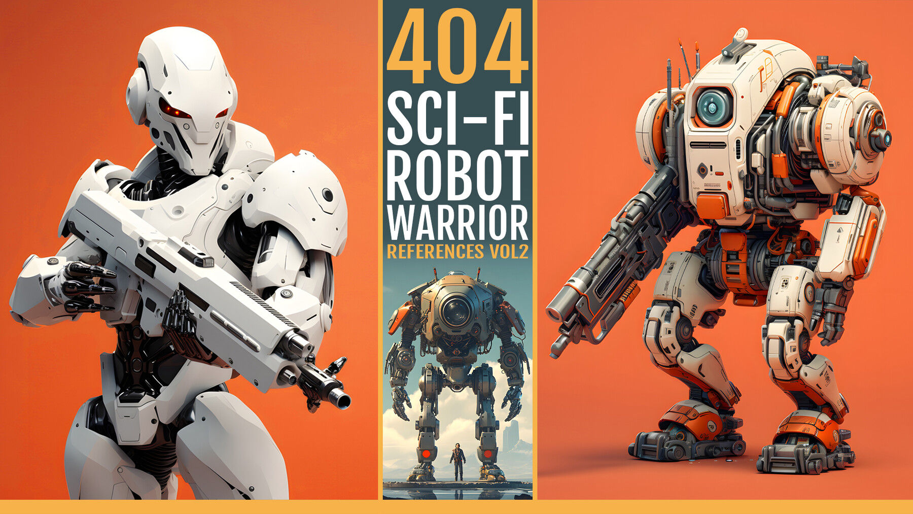 Wallpaper #32cE-5IBSpphPi3-g5LU167 Artstation 404 Sci Fi Robot Warrior Vol2 Artworks