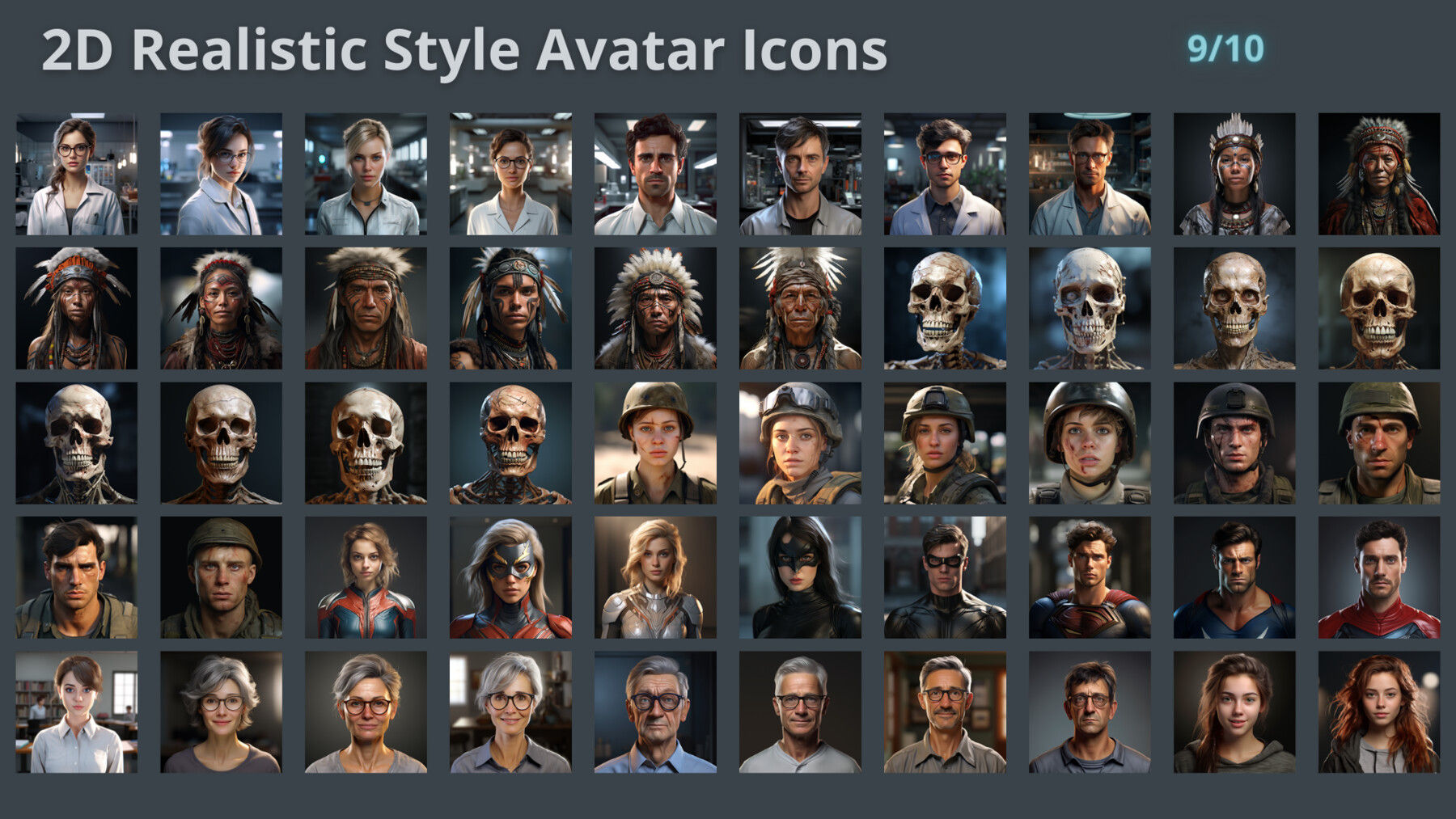 Wallpaper #z6X1NpMBVBiSkHCaJoqP212 Artstation 2d Realistic Style Character Avatar Icons Mega Pack V1