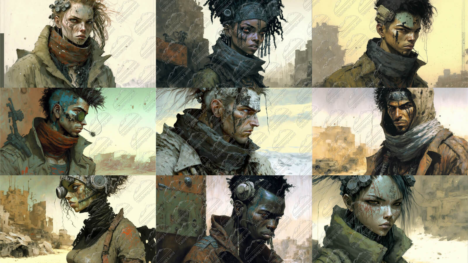 Wallpaper #oJl_P5MBUcASHT6nQswf145 Artstation 72 Post Apocalyptic Humans Set 1 Artworks