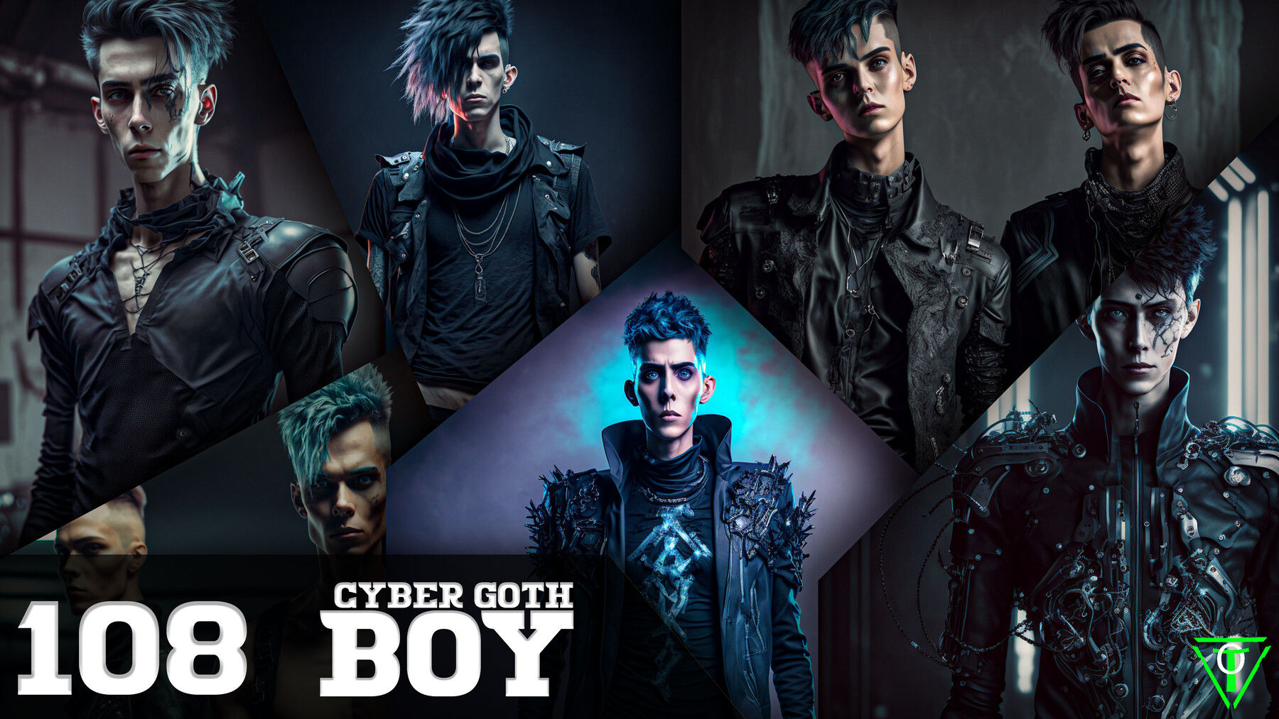 Wallpaper #mWe0BpMBSpphPi3-3cKN109 Artstation 108 Cyber Goth Boy More Than 8k Resolution Artworks