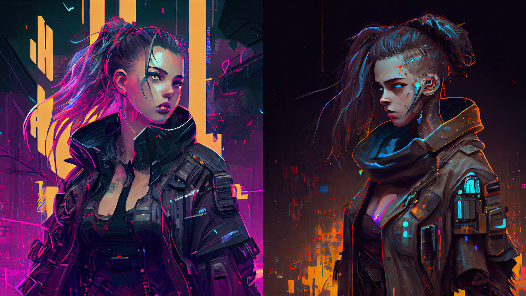 Wallpaper #dGgNG5MBSpphPi3-bx7z45 Artstation 60 Arts Cyberpunk Girl Concept Reference Pack Vol01