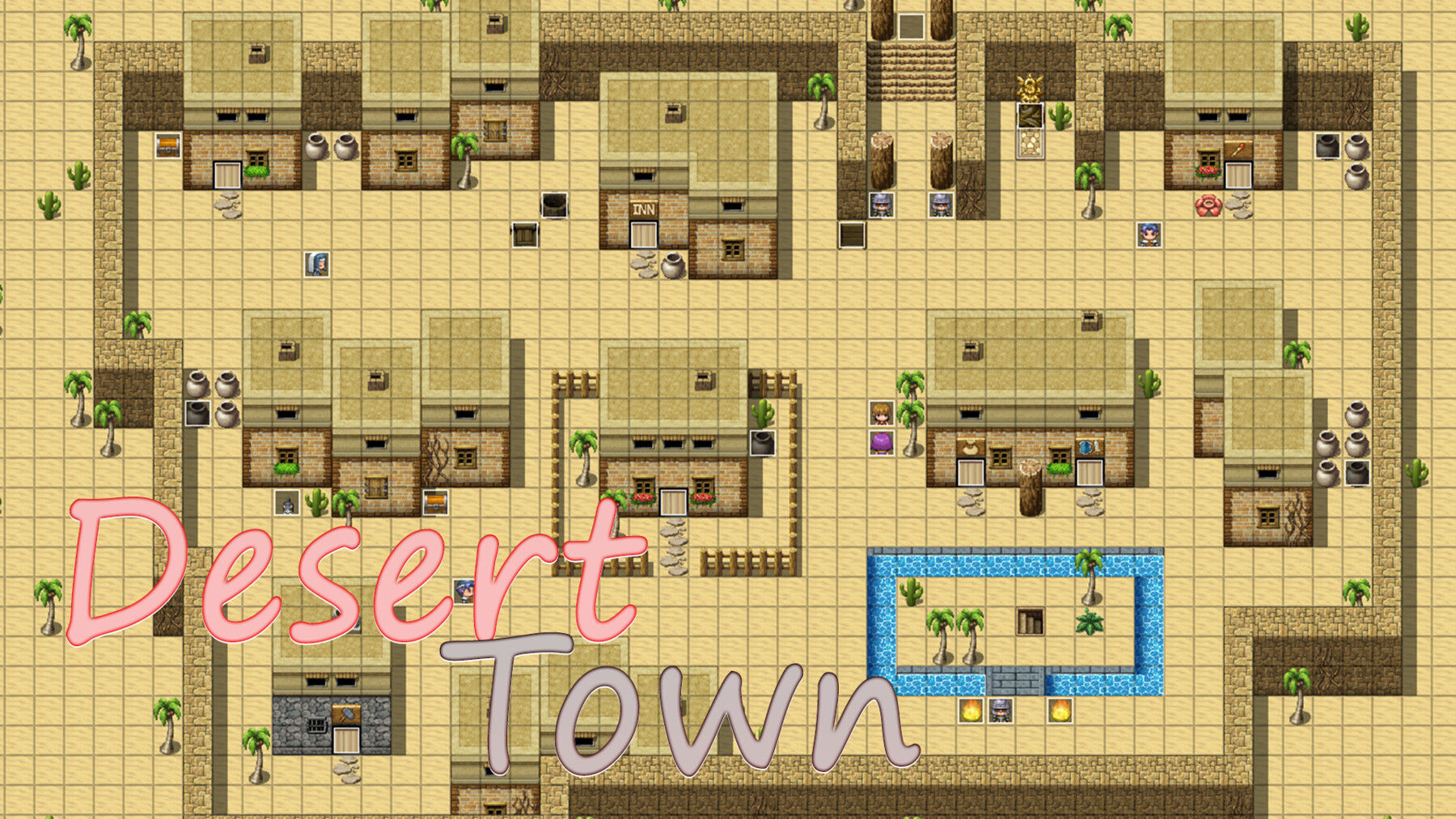 Wallpaper #cYKrP5MB0GiFKesMwL9V415 Artstation Desert Town Rpg Maker Map Presets Game Assets