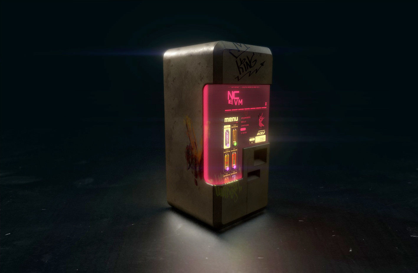 Wallpaper #Zxn5Ho8BtGB6xQ78Tnqd3 Artstation Cyberpunk 2077 Soda Vending Machine Game Assets