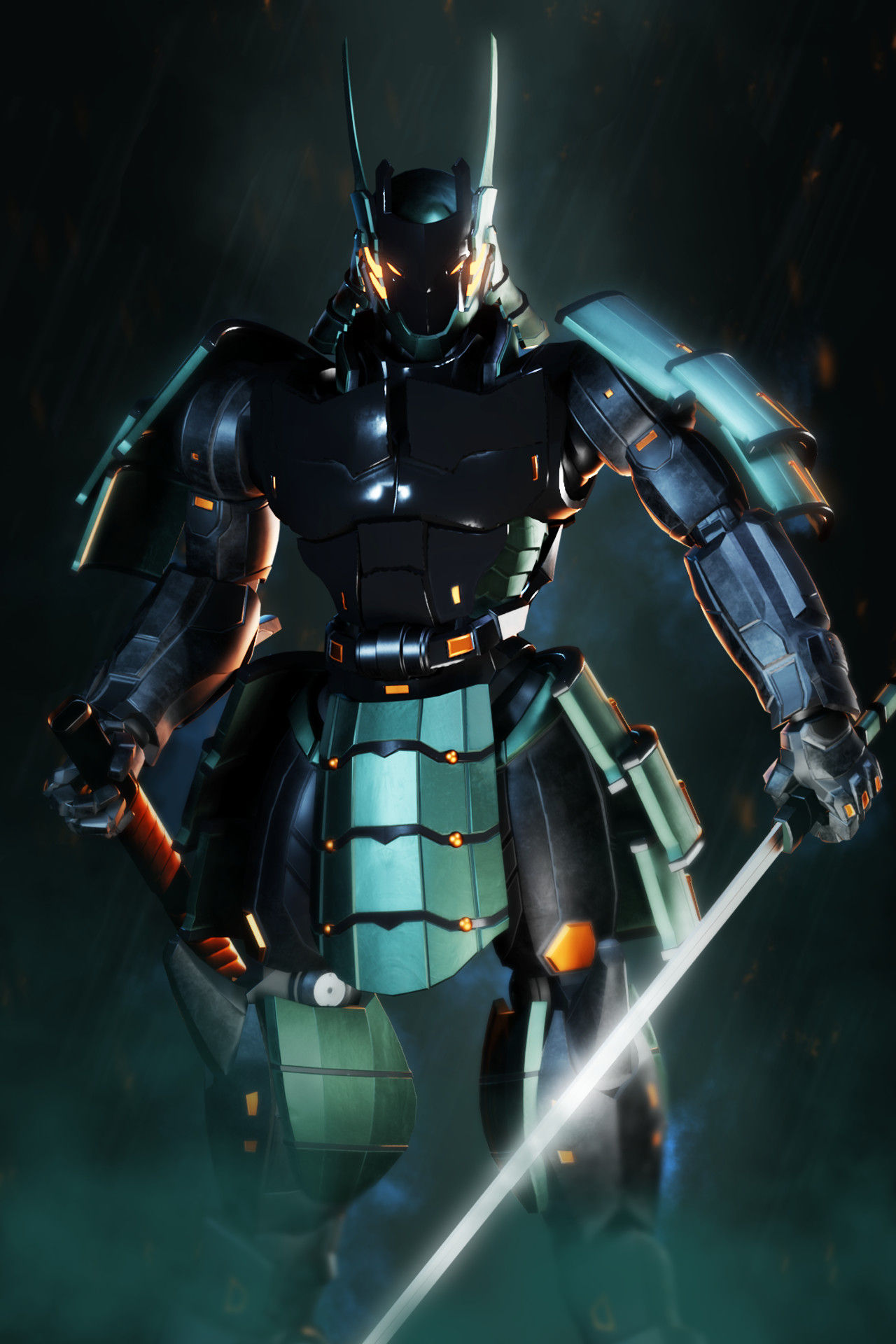 Wallpaper #MRkBBI8BtGB6xQ78Ok0l4 Artstation Samurai Robot Rts02 Character Model Game Assets