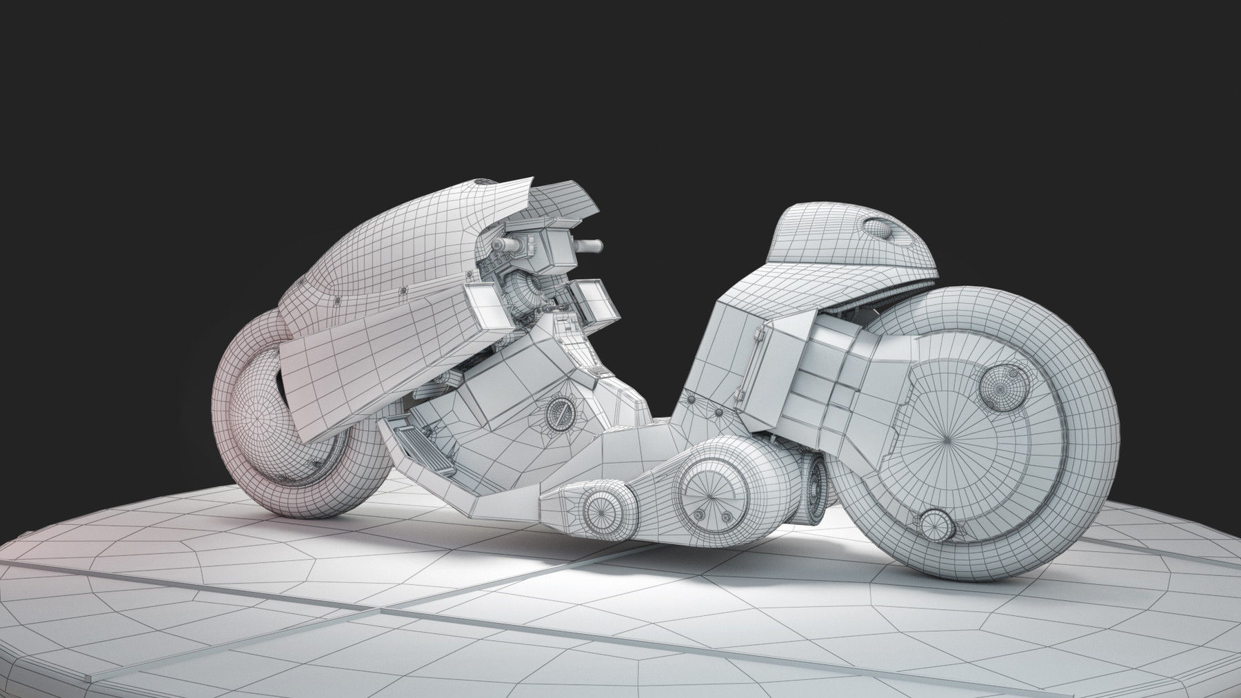 Wallpaper #1-9QS5MBMN-XEVvV2zpS101 Artstation Akira Motorcycle Low Poly 3D Model Resources