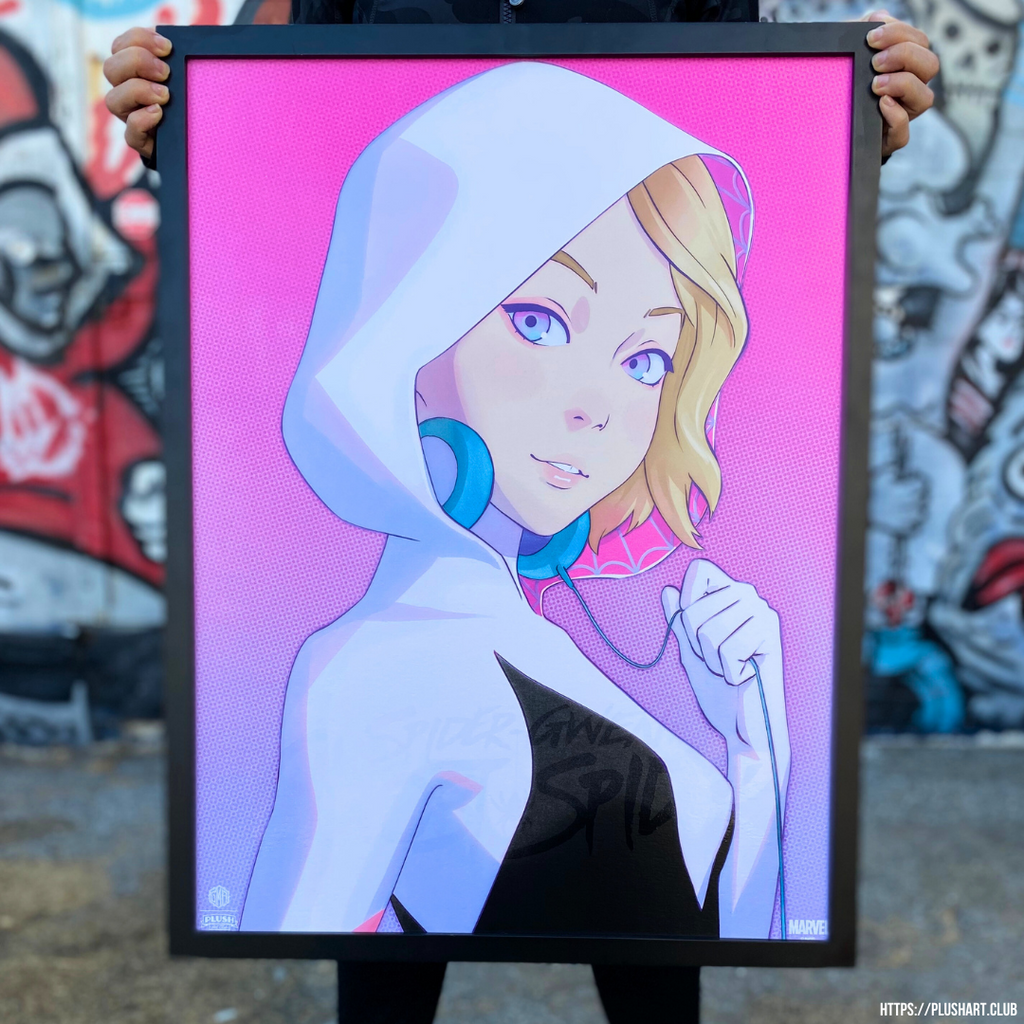 Wallpaper #Fmdx5pIBSpphPi3-DjO-18 Marvels Spider Gwen Ghost Spider Ghost Title Poster by Ilya Kuvshinov