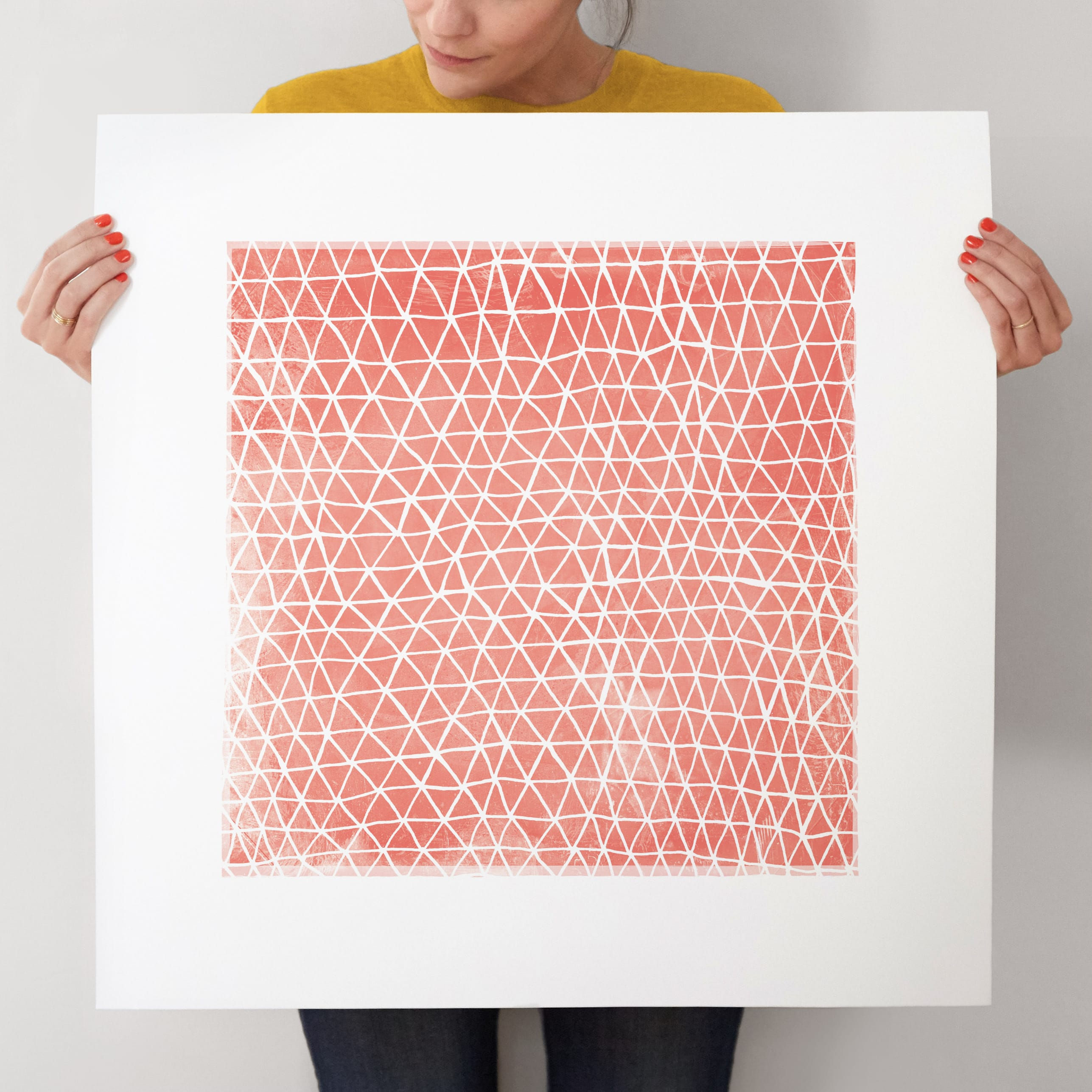 Wallpaper #a2flDJMBSpphPi3-ROG8168 Abstract Triangles Wall Art Prints by Kerry Doyle Paper Dahlia Minted
