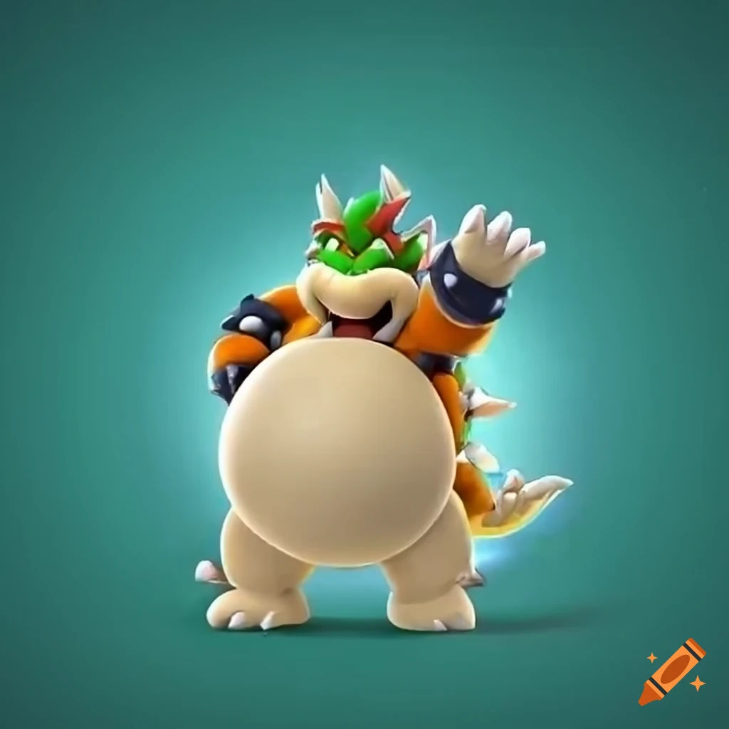 Wallpaper #8c6vJZMB71dOy6JZMRQu177 Bowser Character Showing Off His Big Belly on Craiyon