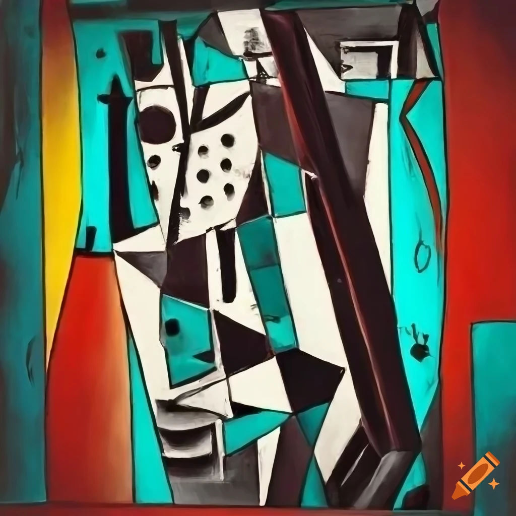 Wallpaper #gGfoDJMBSpphPi3-KuHk172 Surrealist Black and White Abstract Art with Red Yellow and Turquoise