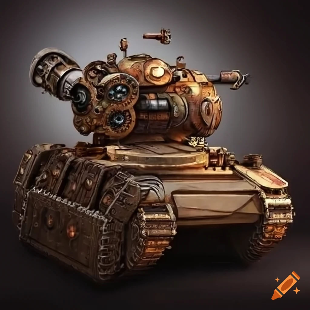 Wallpaper #YWfx8JIBSpphPi3-EGk422 Steampunk Battle Tank on Craiyon