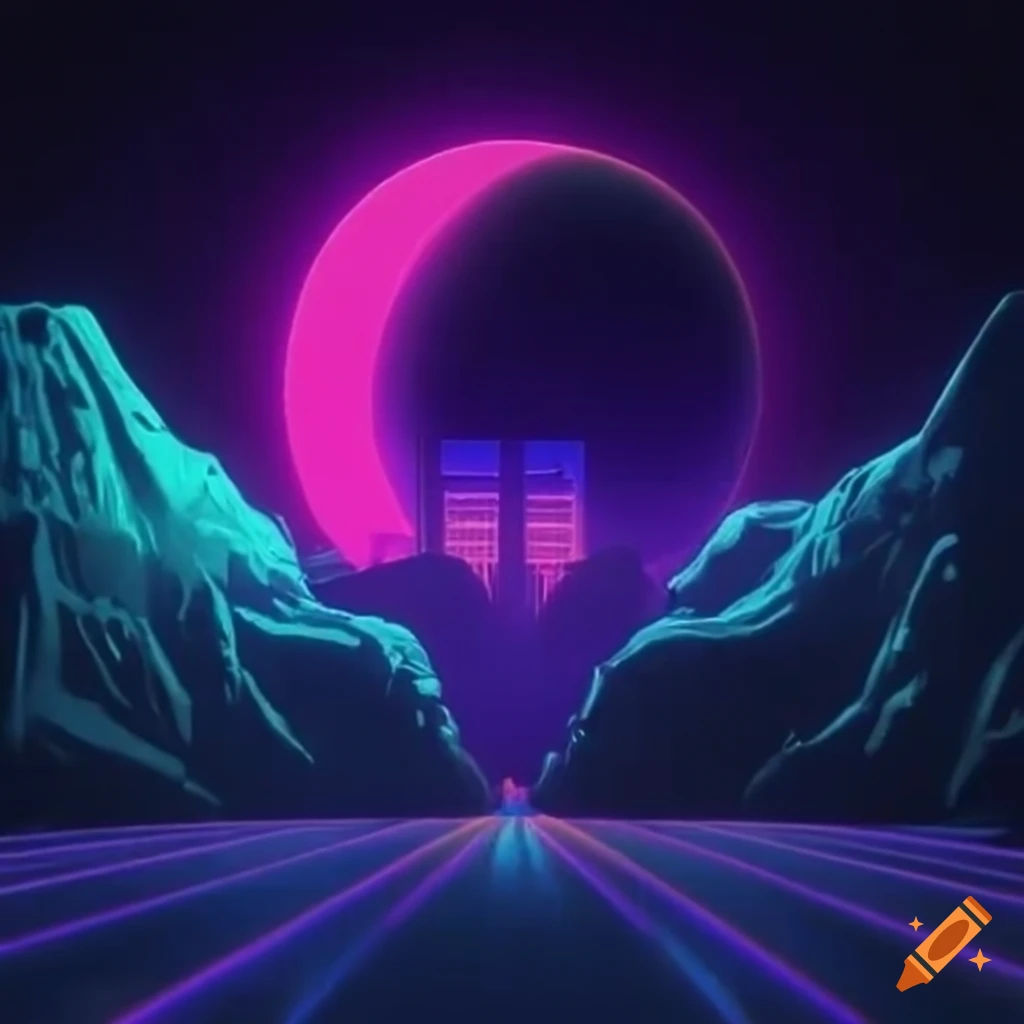 Wallpaper #nmfC55IBSpphPi3-vjm9239 Synthwave Artwork on Craiyon