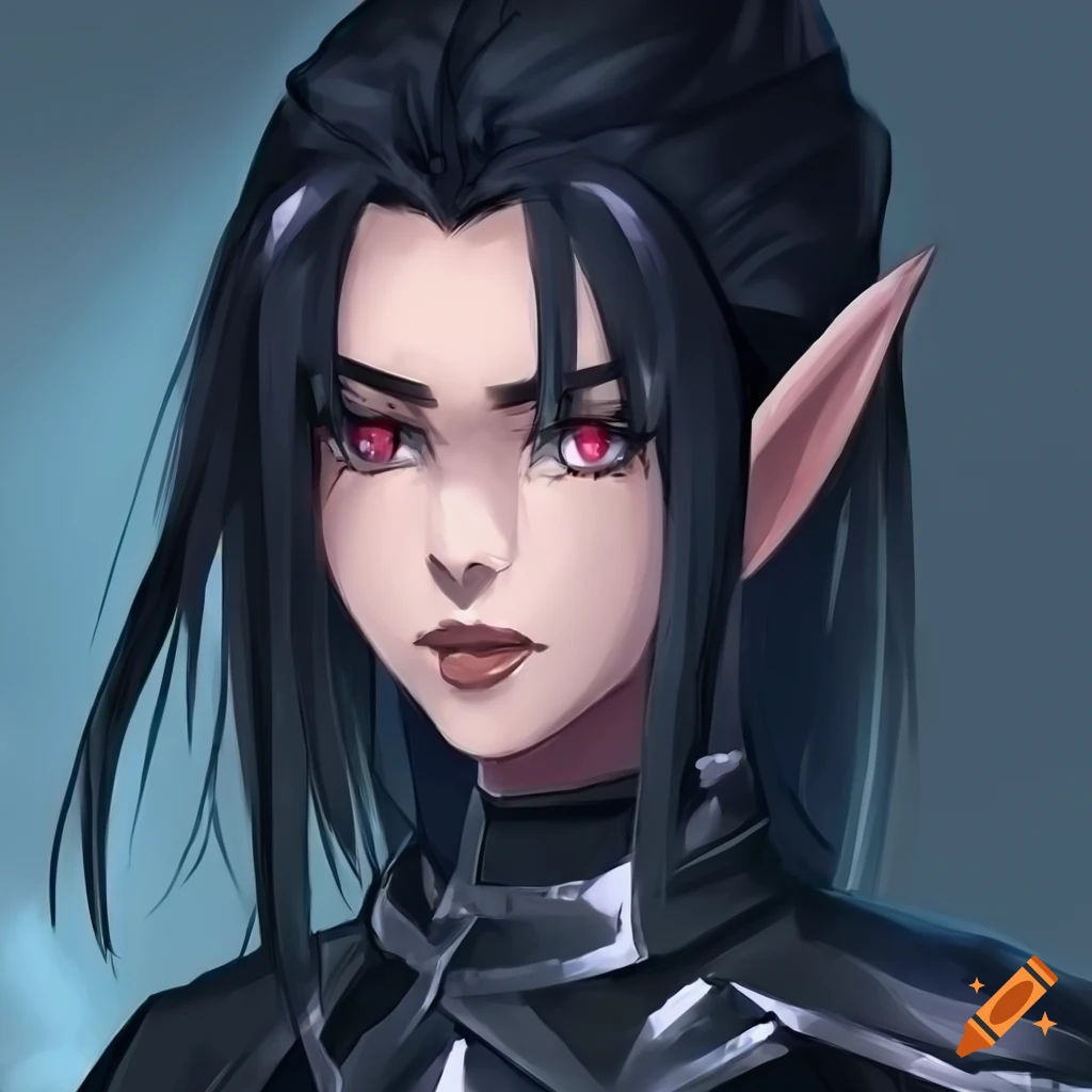 Wallpaper #FljiM5MBzN9vxX34CjrH348 Concept Art of a Confident Female Elf with Spiked Armor on Craiyon