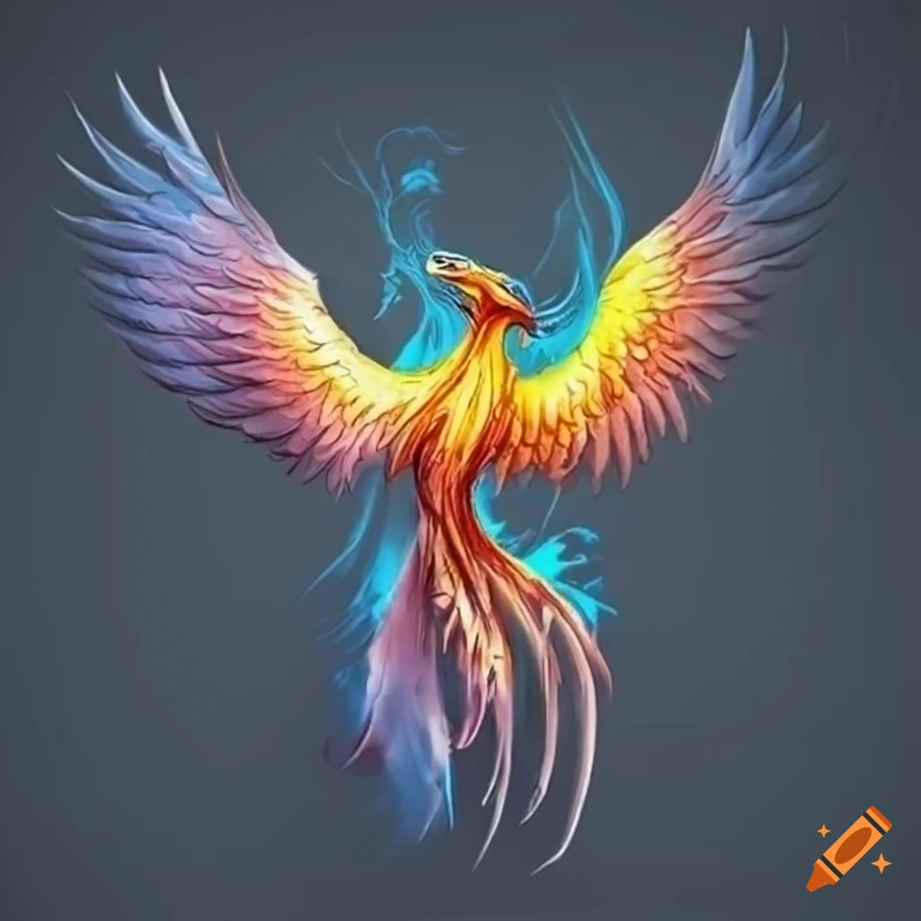 Wallpaper #2bc96 Image of a Majestic White Fire Phoenix on Craiyon