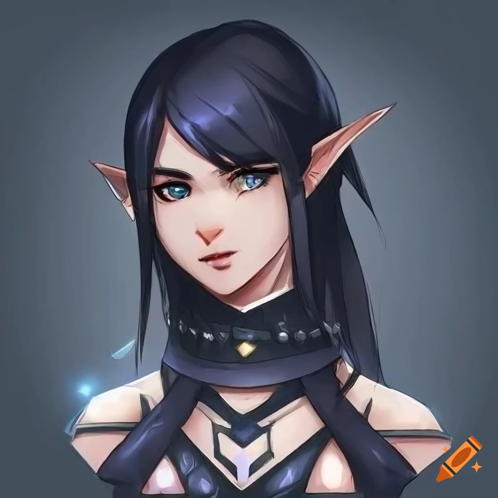 Wallpaper #FljiM5MBzN9vxX34CjrH363 Detailed Concept Art of a Confident Female Elf on Craiyon