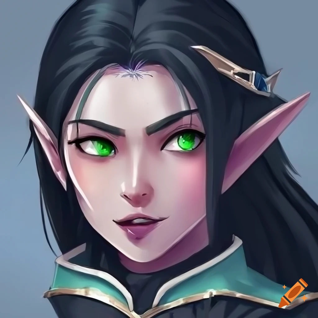 Wallpaper #FljiM5MBzN9vxX34CjrH333 Detailed Concept Art of a Confident Female Elf with Spiked Armor