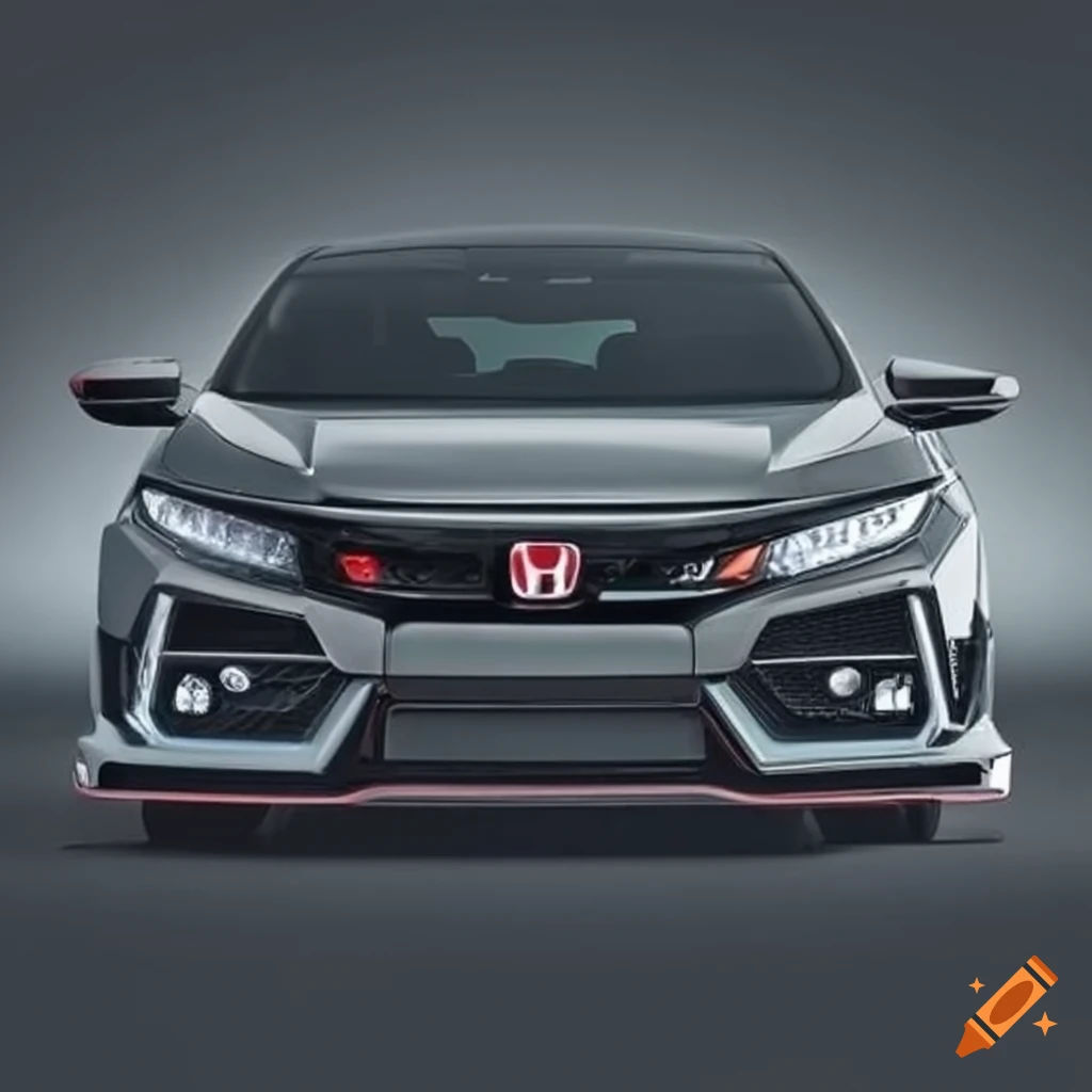 Wallpaper #eqXVNpMBVBiSkHCacIqq153 Gray Honda Civic Type R on Craiyon