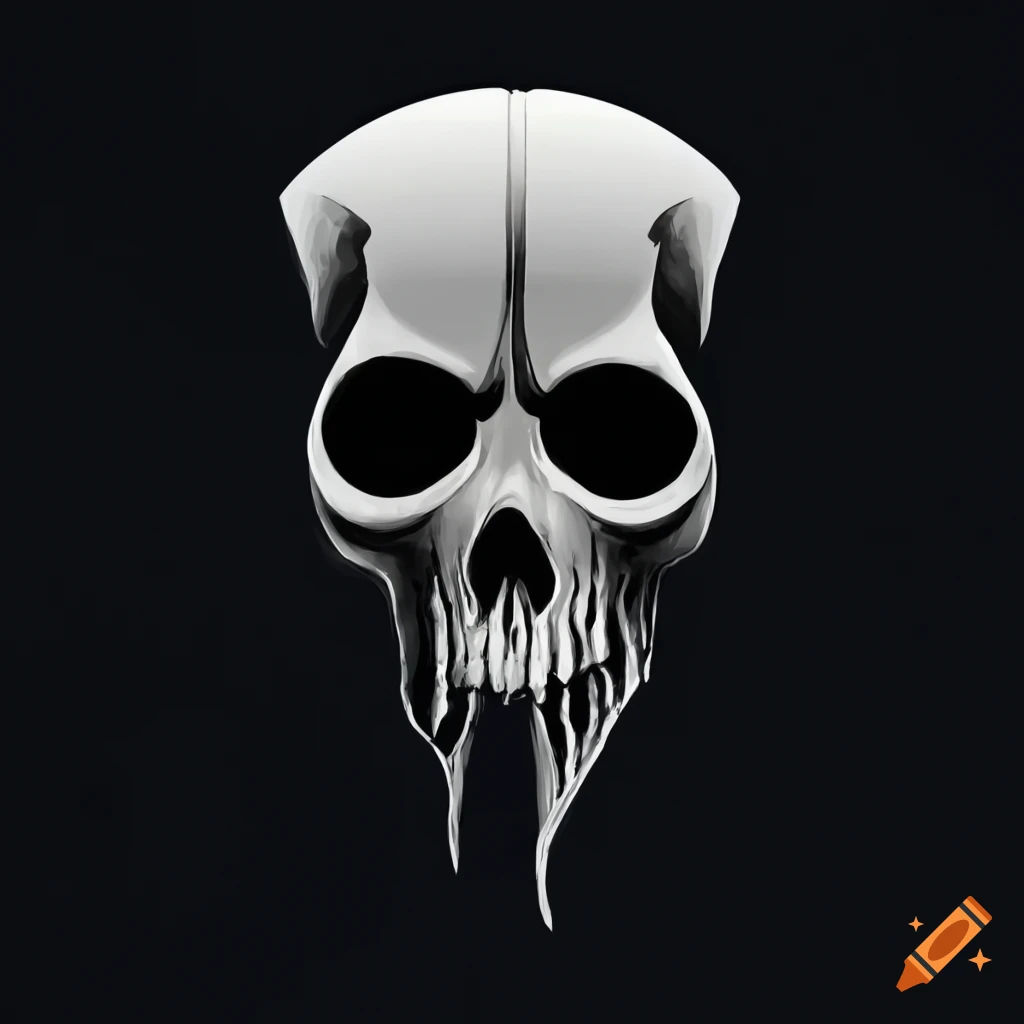 Wallpaper #k_RZOpMBKFX8bn3rE3j0381 Skull Ghost Logo on Craiyon