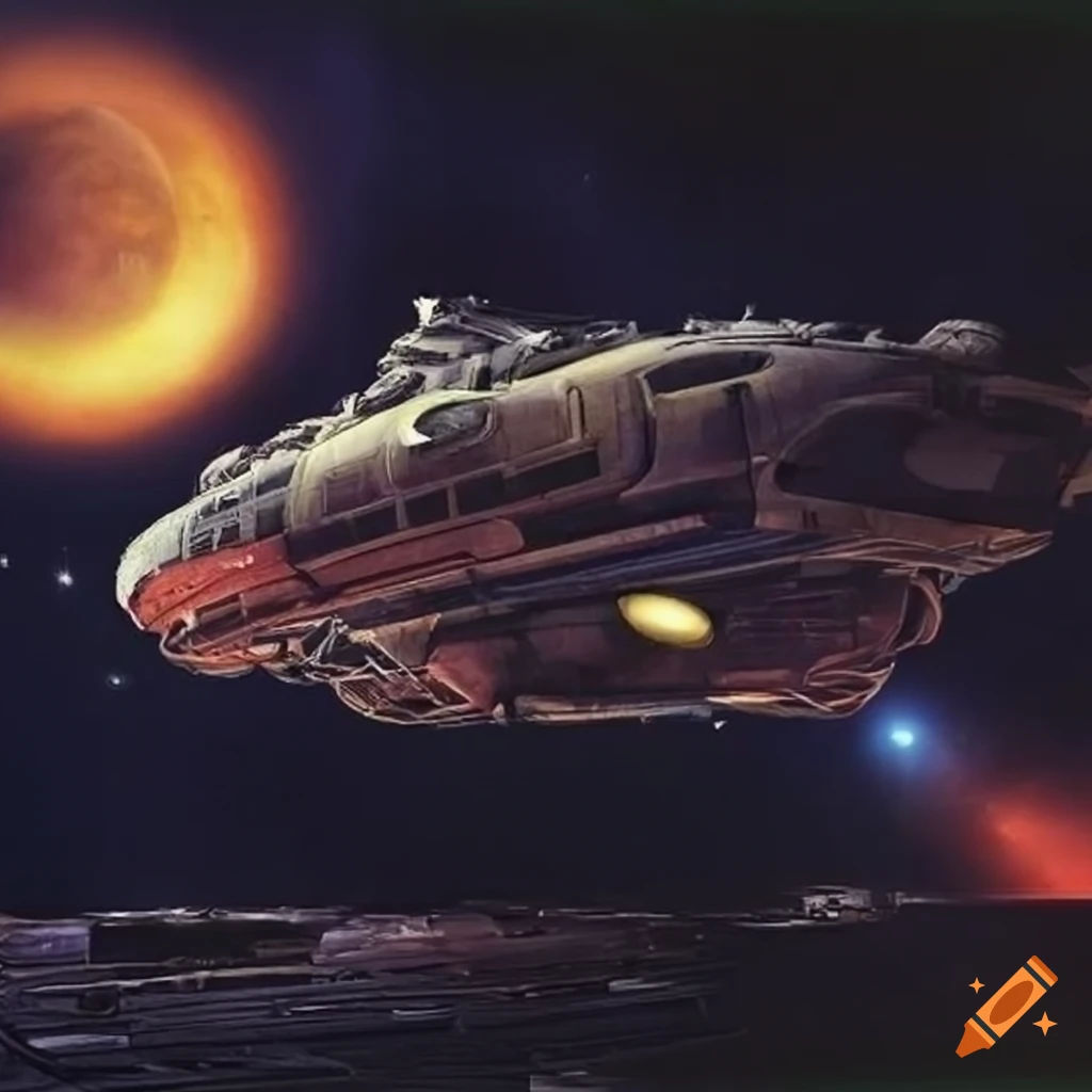 Wallpaper #8miAIJMBSpphPi3-mS3Z42 Art of an Abandoned Spaceship in a Sci Fi Setting on Craiyon