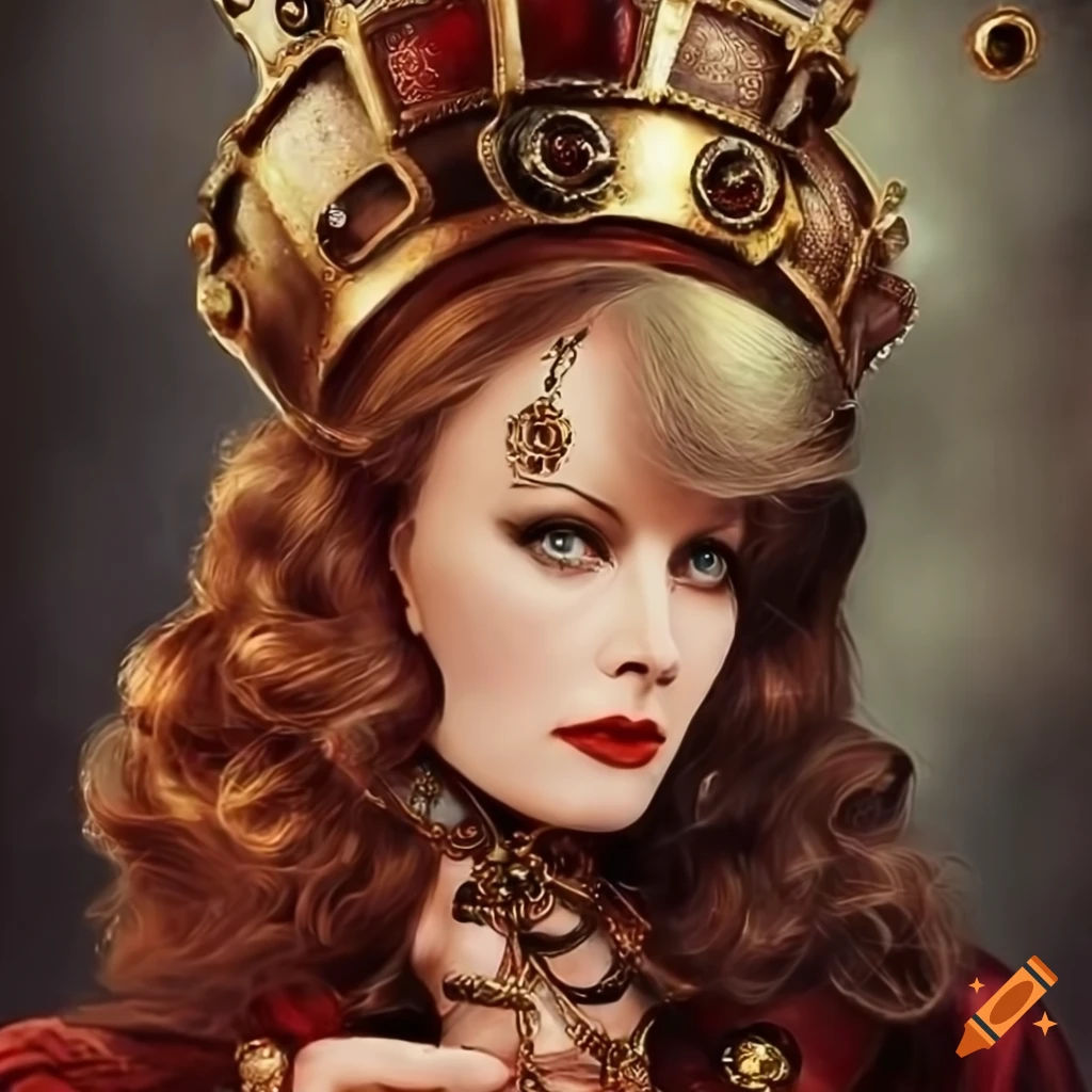 Wallpaper #7m0taJcBycdYOYFTCW8287 Steampunk Depiction of Queen of Hearts on Craiyon