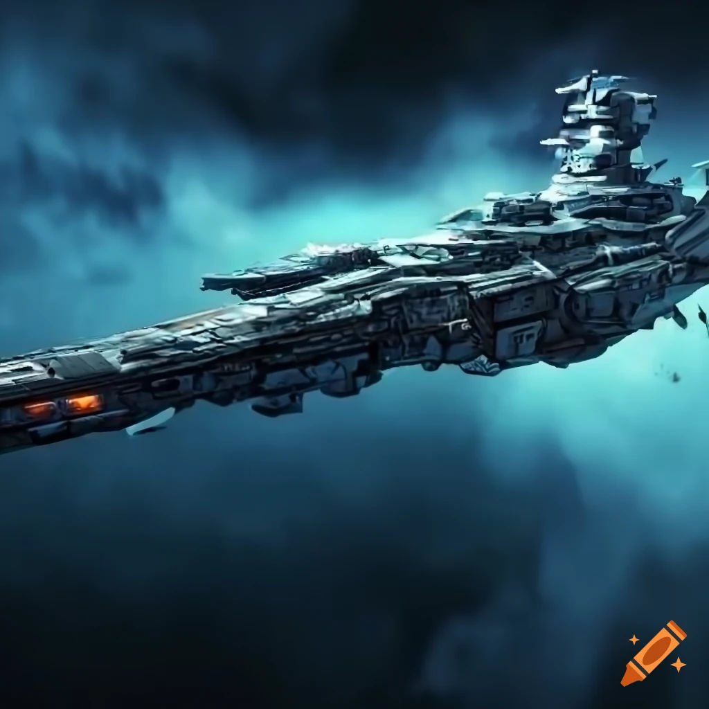 Wallpaper #aGjMFZMBSpphPi3-GAlH120 Sci Fi Battleship Spaceship on Craiyon