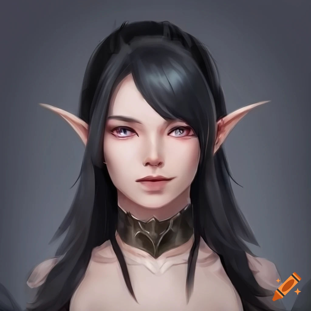 Wallpaper #FljiM5MBzN9vxX34CjrH365 Concept Art of a Confident Female Elf with Spiked Armor on Craiyon