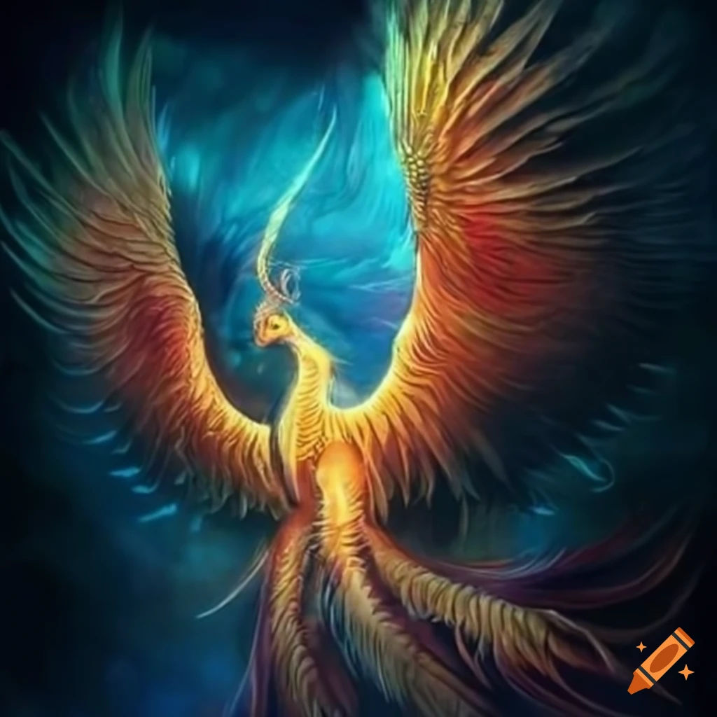 Wallpaper #2bc96 Image of a Majestic White Fire Phoenix on Craiyon