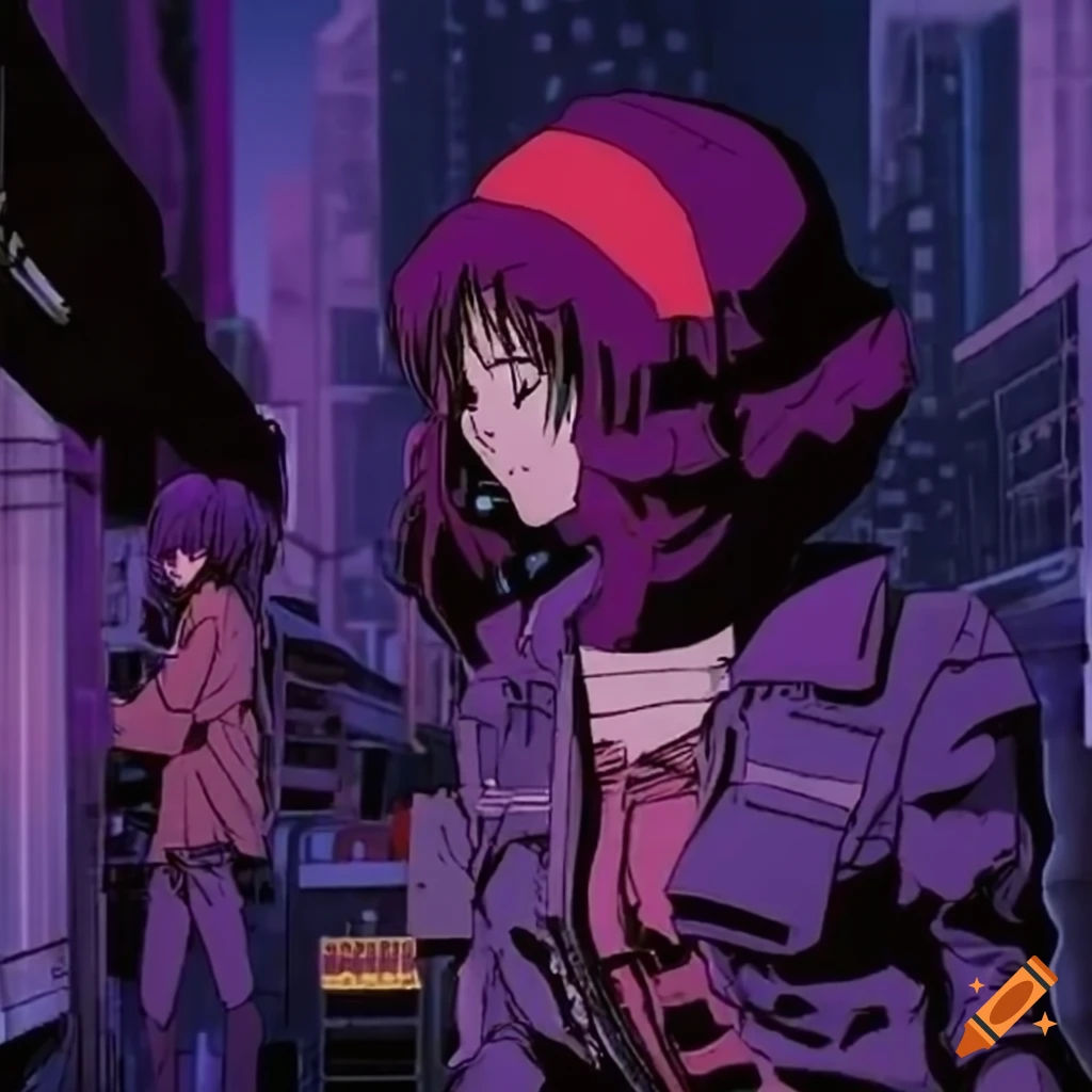 Wallpaper #YWdsDZMBSpphPi3-nuW4183 Cyberpunk Anime from the 1980s on Craiyon