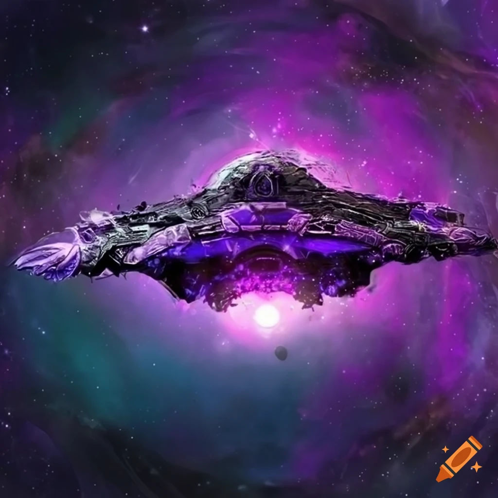 Wallpaper #72cWC5MBSpphPi3-c9dk405 Gothic Spaceship Soaring Through the Stars on Craiyon