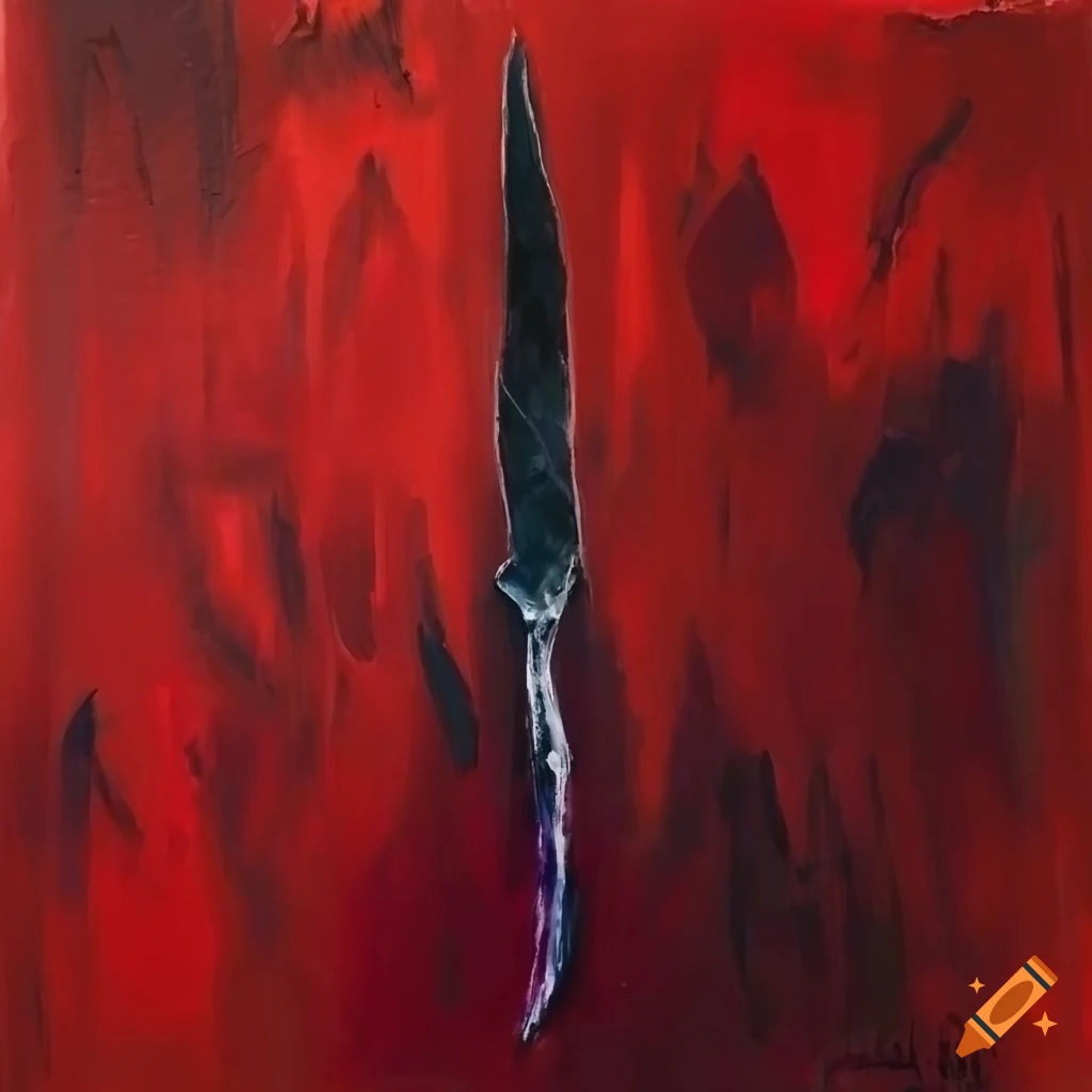 Wallpaper #6mcM8ZIBSpphPi3-jmn8348 Abstract Painting with Red Colors and Triangle Shapes