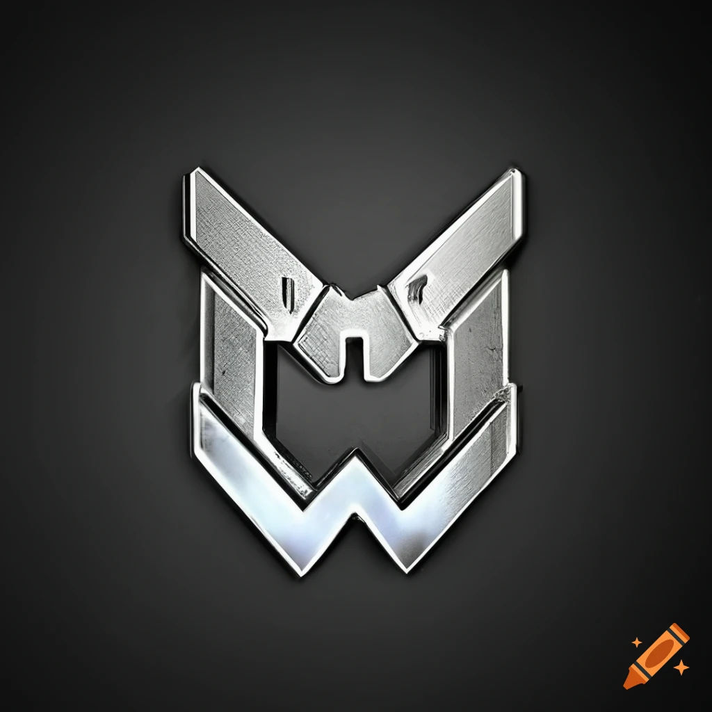 Wallpaper #shyAQJMB8JfcLg2J2fbR293 Futuristic Cyberpunk Metal Logo on Craiyon