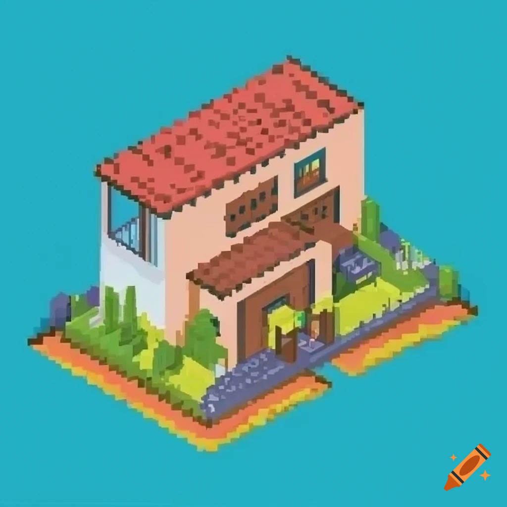 Wallpaper #YVanepcBsd6xcFiEltxK9 Minimalist Pixel Art of a House on Craiyon
