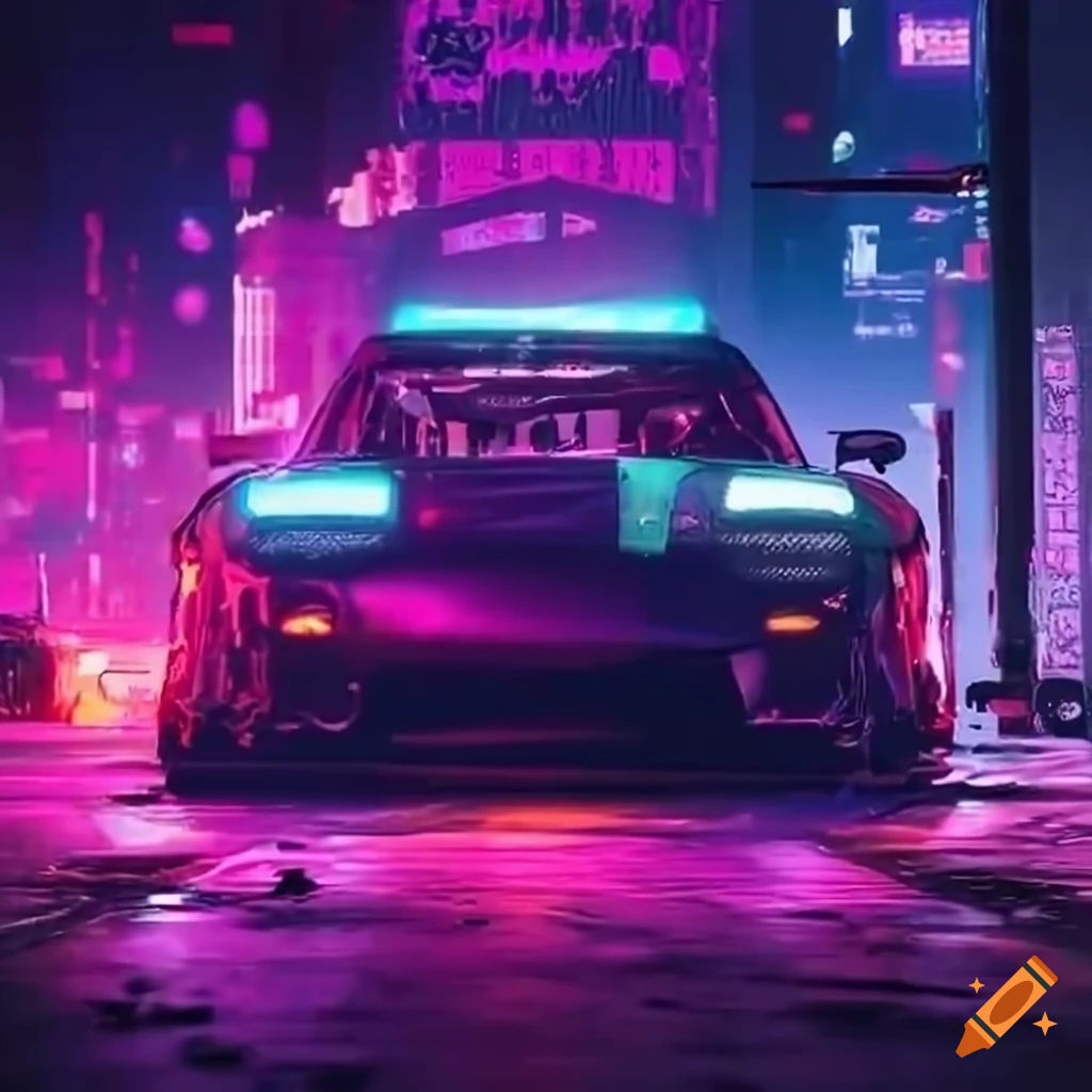 Wallpaper #LBlTJI8BtGB6xQ78qYWJ17 Cyberpunk Drifting of an Rx7