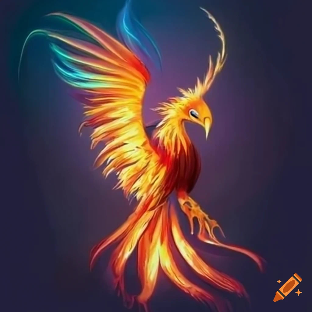 Wallpaper #2bc96 Image of a Majestic White Fire Phoenix on Craiyon