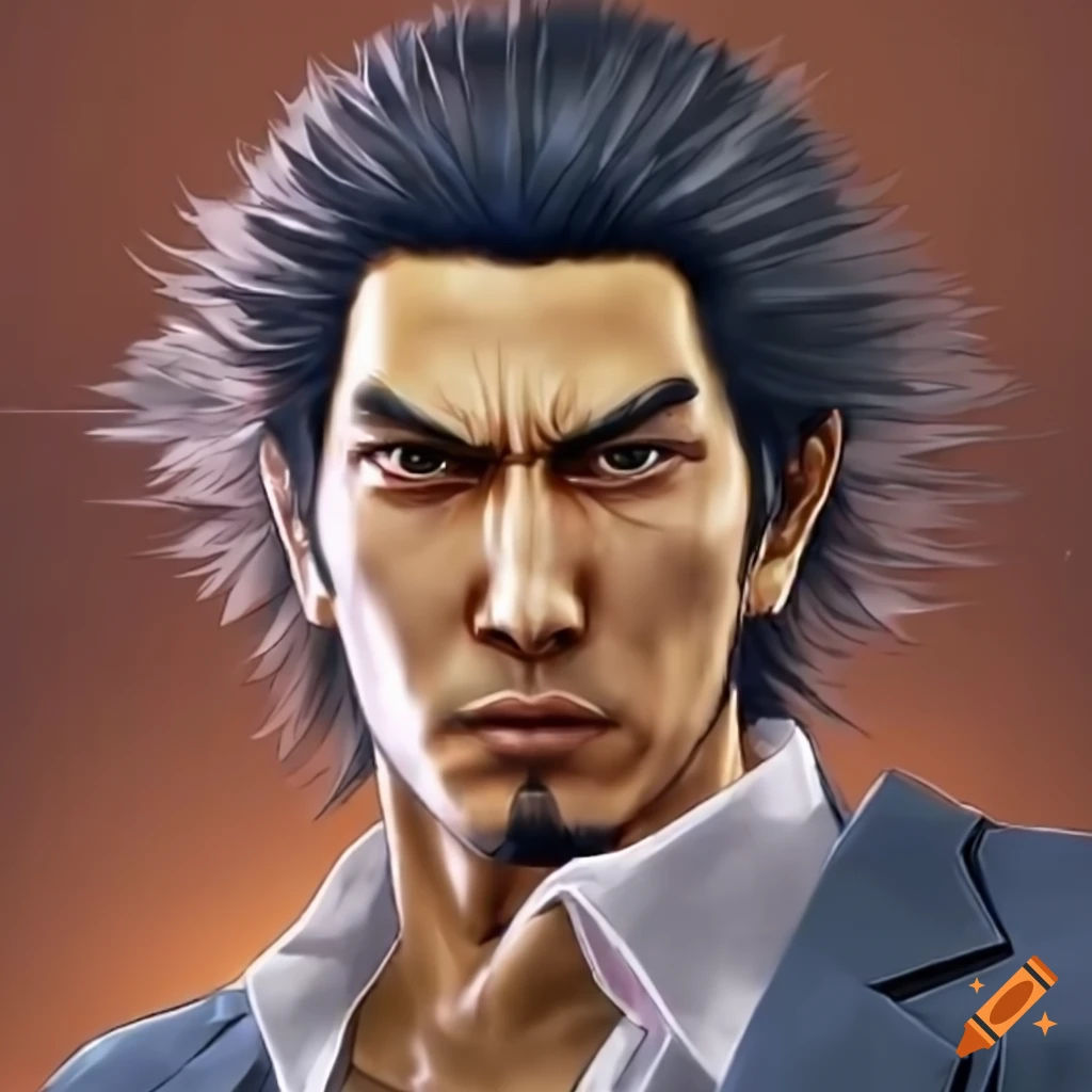 Wallpaper #zWfL55IBSpphPi3-_Tmg439 Art of Kasuga Ichiban from Yakuza Hero on Craiyon