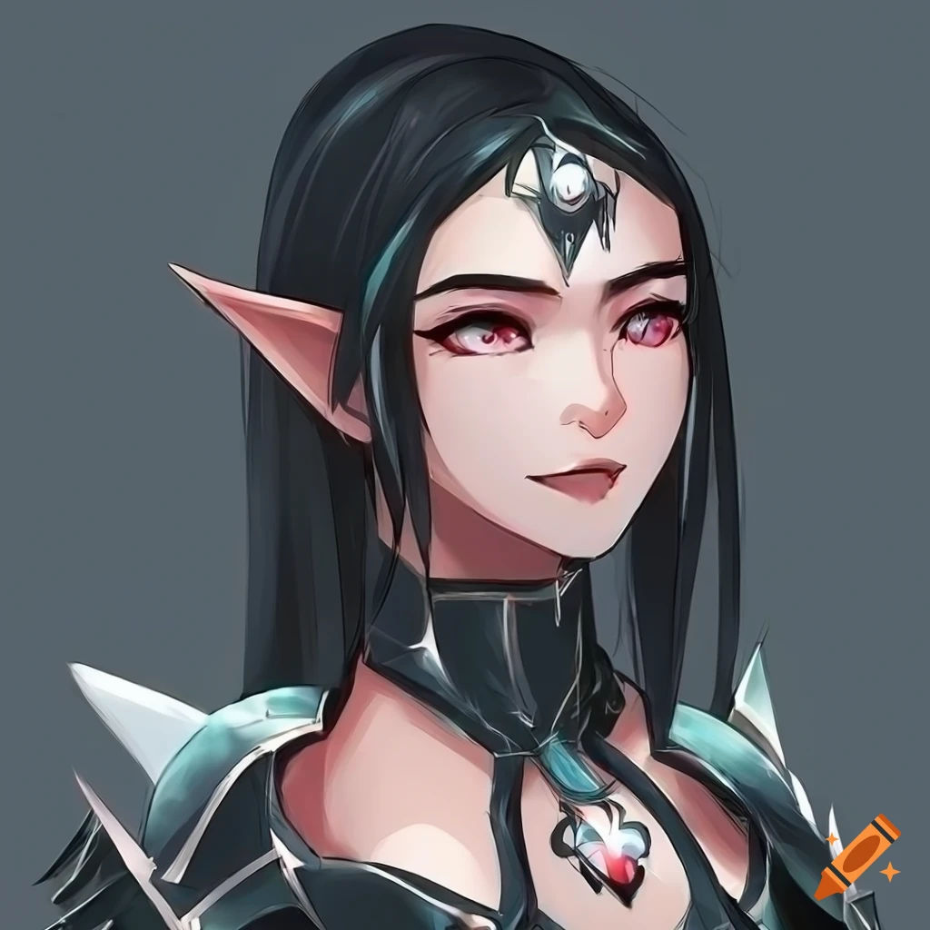 Wallpaper #FljiM5MBzN9vxX34CjrH371 Detailed Concept Art of a Confident Female Elf on Craiyon