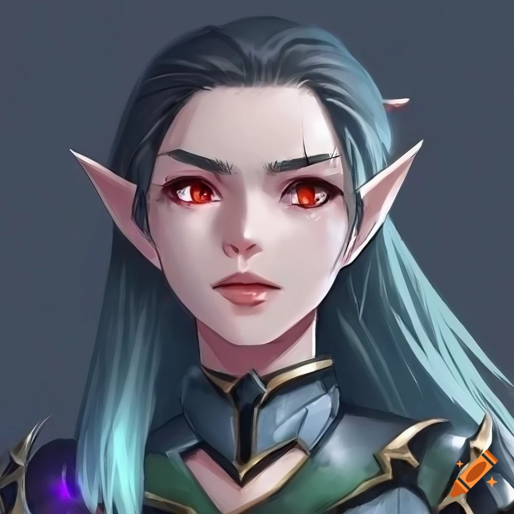 Wallpaper #FljiM5MBzN9vxX34CjrH347 Detailed Concept Art of a Confident Female Elf on Craiyon