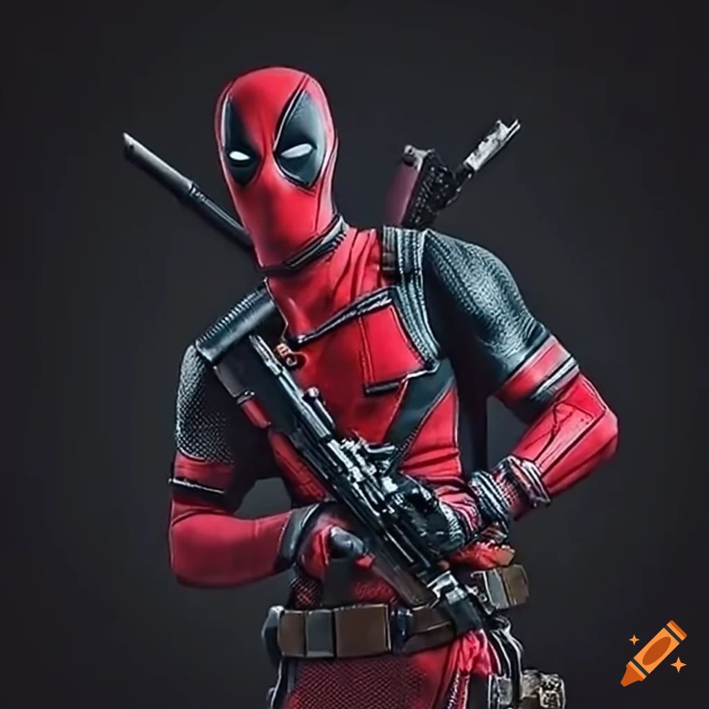Wallpaper #M7gdTJIBJvJKYCmEwdEf29 Deadpool Shooting Guns on Craiyon