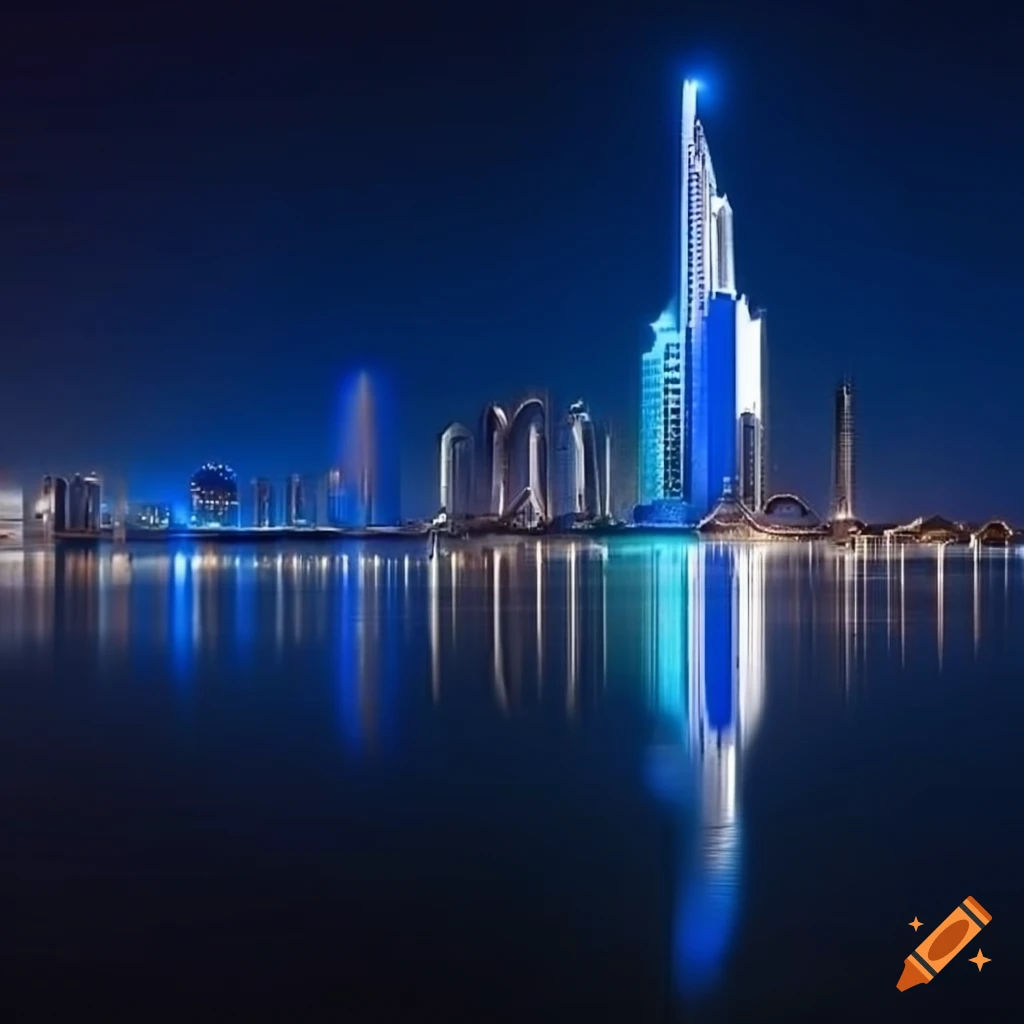 Wallpaper #8miYGpMBSpphPi3-dBwa75 Realistic Photo of Abu Dhabi at Night