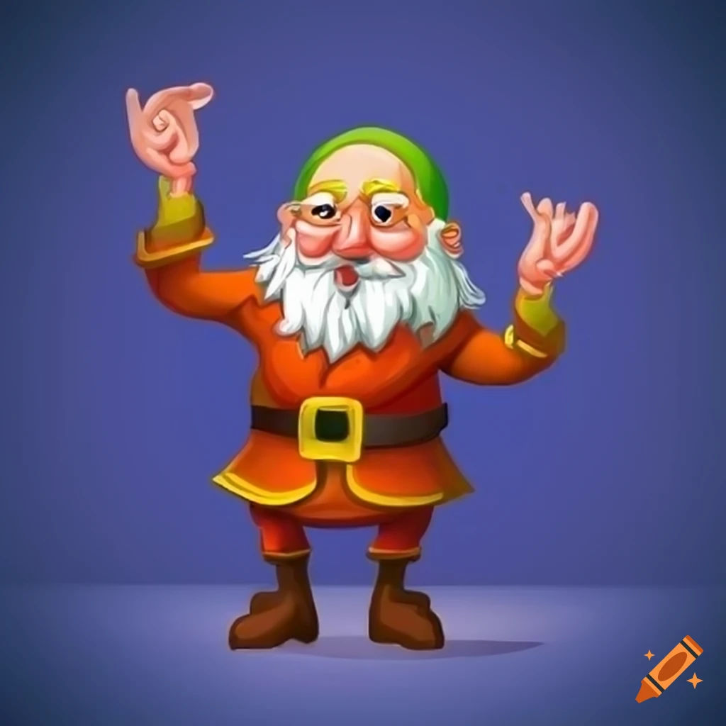 Wallpaper #avA6gJcBi4JM6agGWiFc184 Cartoon Image of a Worried Dwarf