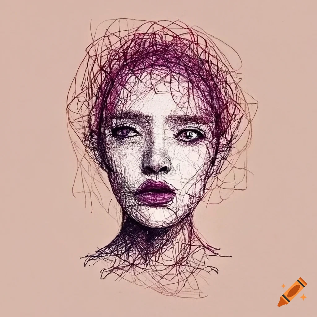 Wallpaper #QmdJ55IBSpphPi3-yTfe153 Abstract Scribble Art of Faces on Craiyon
