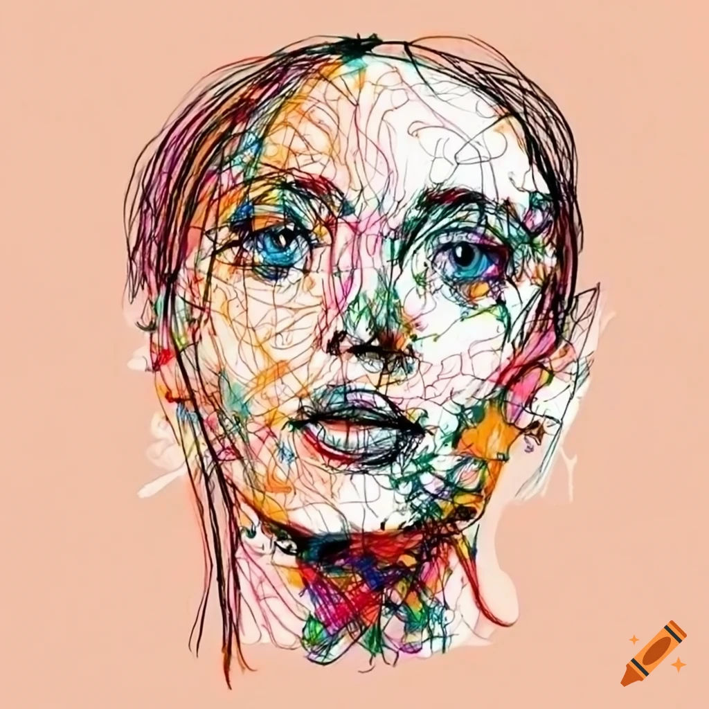 Wallpaper #QmdJ55IBSpphPi3-yTfe178 Abstract Scribble Art of Faces