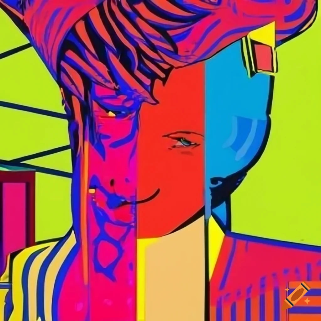 Wallpaper #ihW2sY4BmMigT4UnllES52 Pop Art Collage with Bold Colors and Comic Book Aesthetics