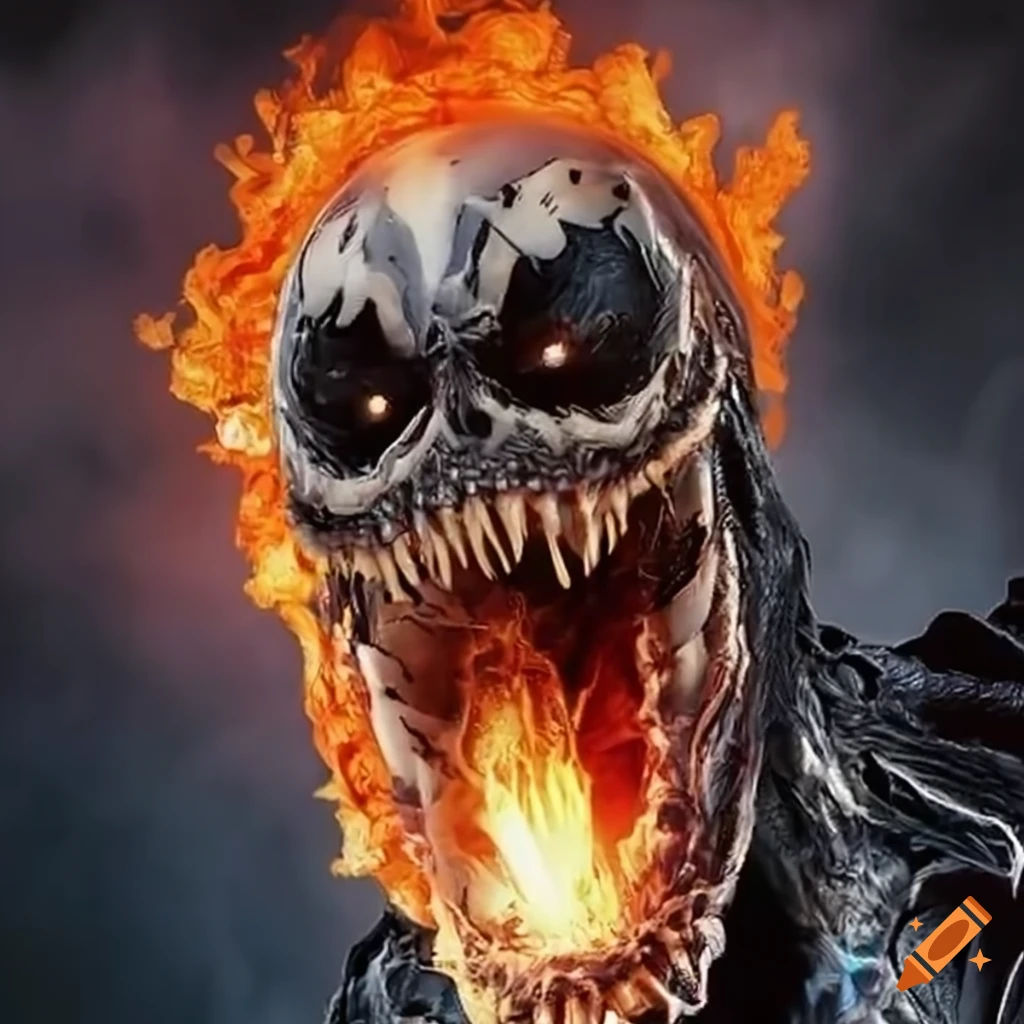 Wallpaper #UmfnApMBSpphPi3-dbEP89 Ghost Rider and Venom in an Epic Battle on Craiyon