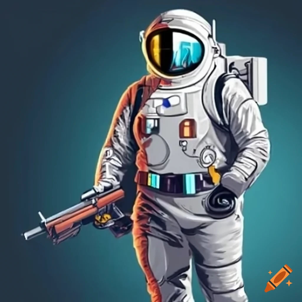 Wallpaper #KWch-ZIBSpphPi3-vozd144 Sci Fi Illustration of a Astronaut on the Moon on Craiyon