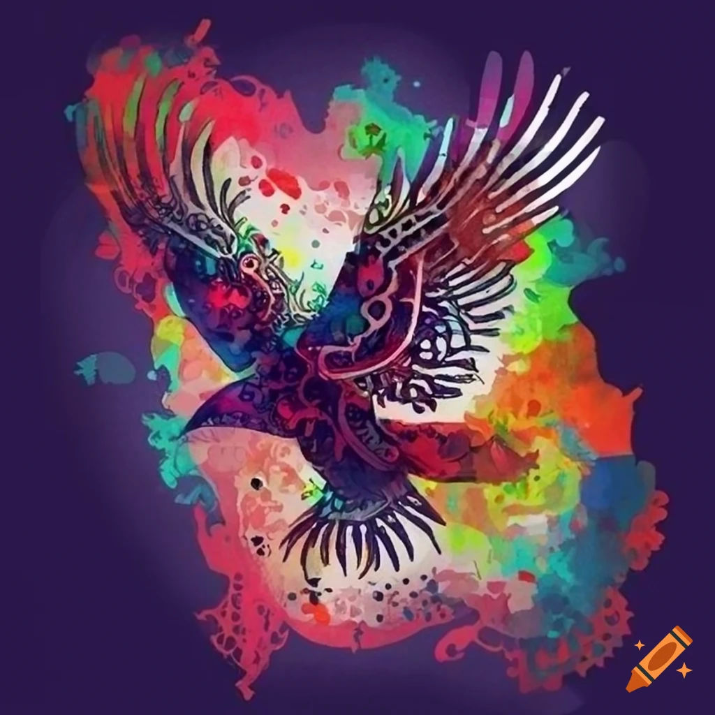 Wallpaper #1WhoJJMBSpphPi3-ETjA323 Steampunk Raven Tattoo Design on Craiyon